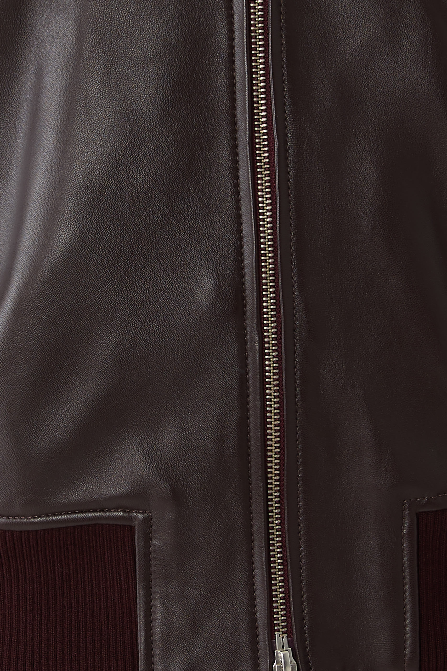 Lamb Leather Zipped Jacket 