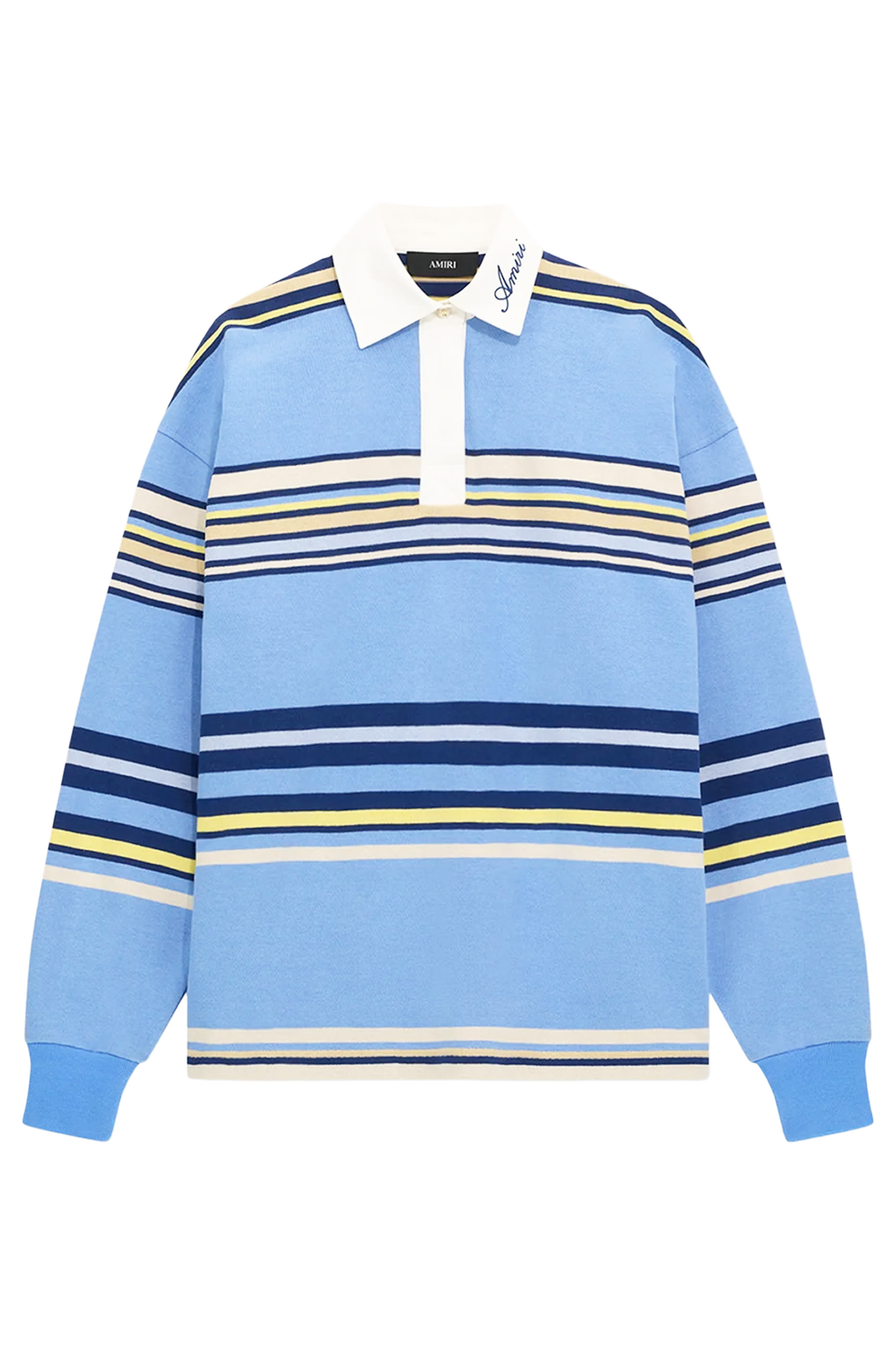 Striped Long Sleeve Polo