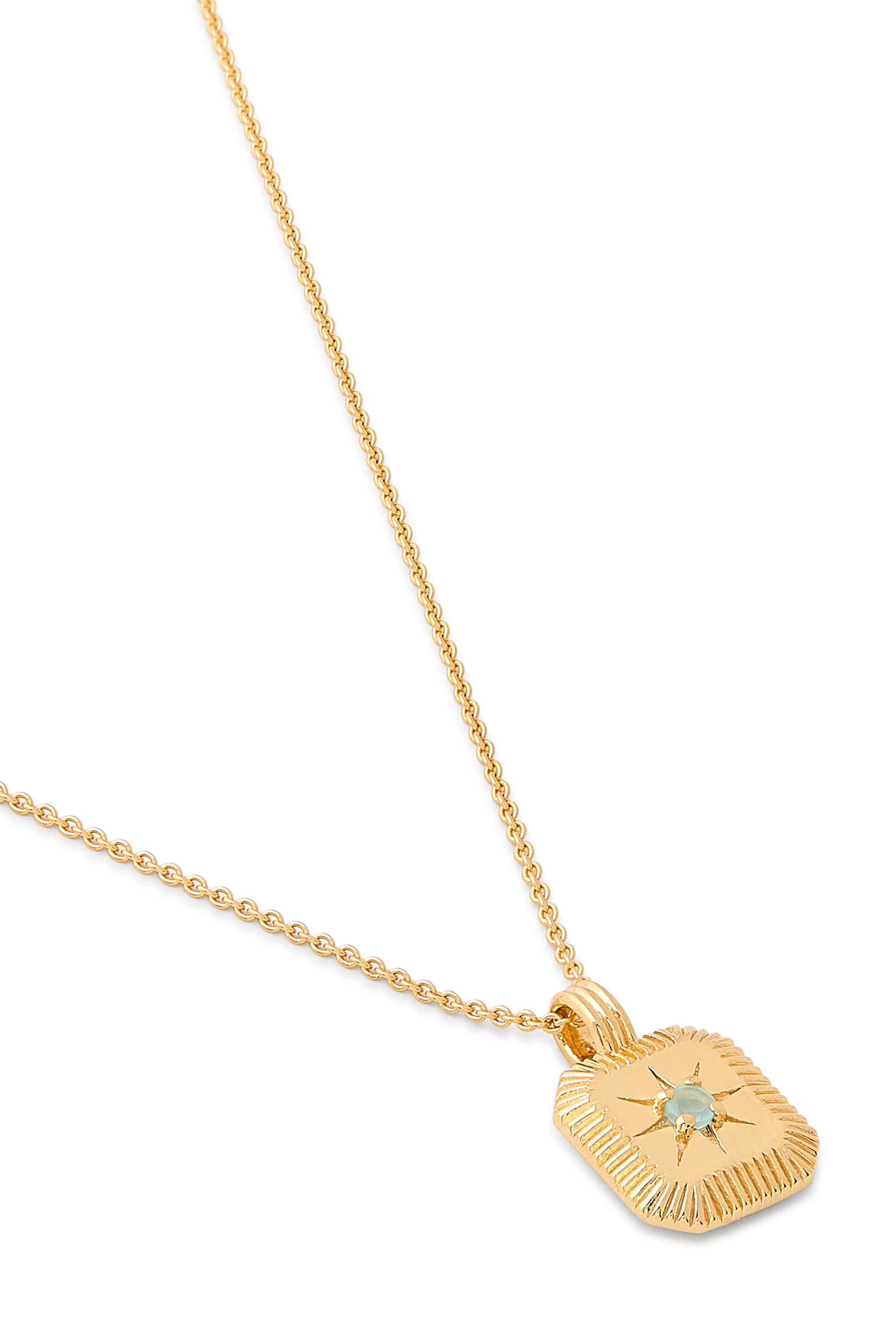 March Birthstone Pendant Necklace