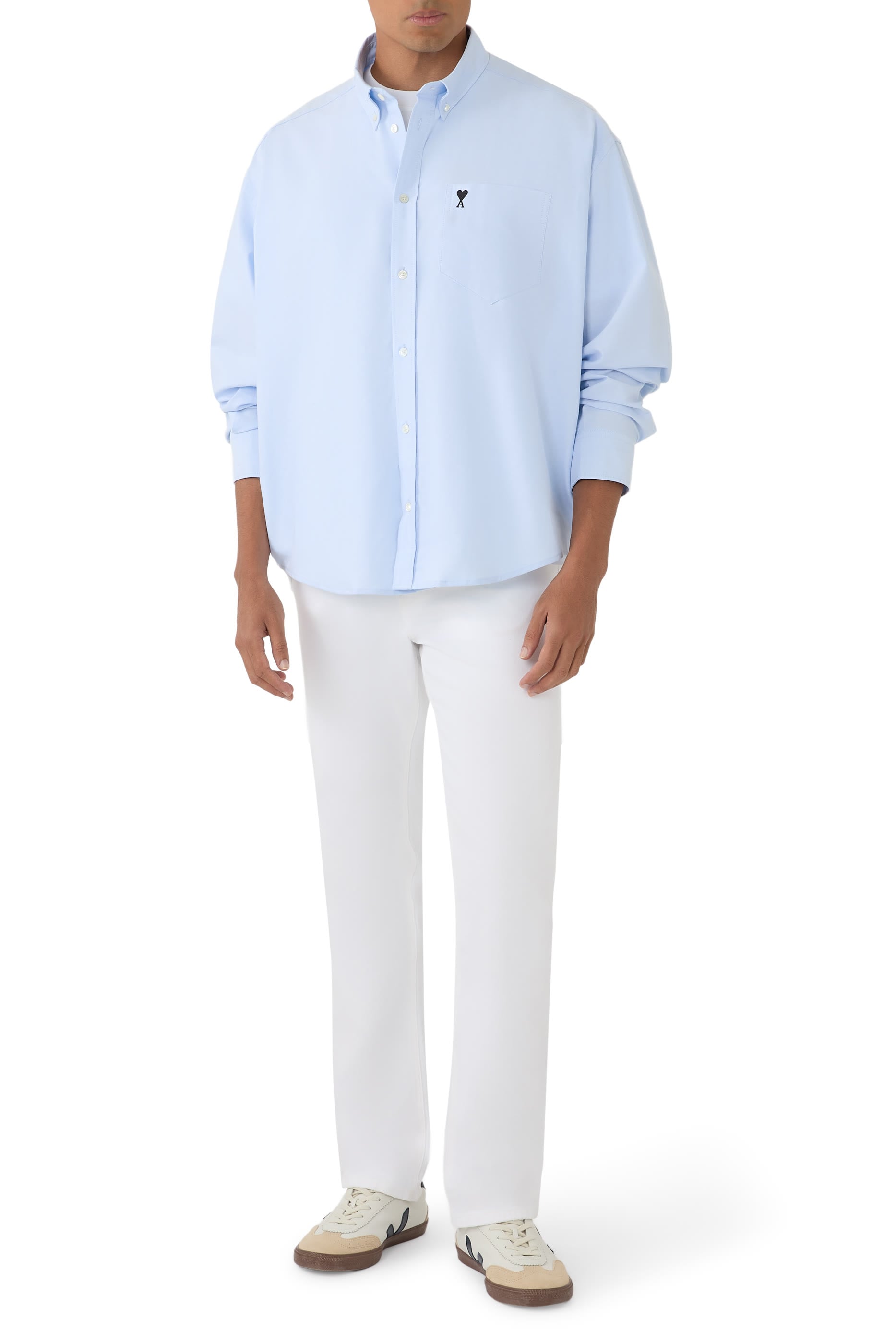 Boxy Embroidered Ami De Coeur Shirt 