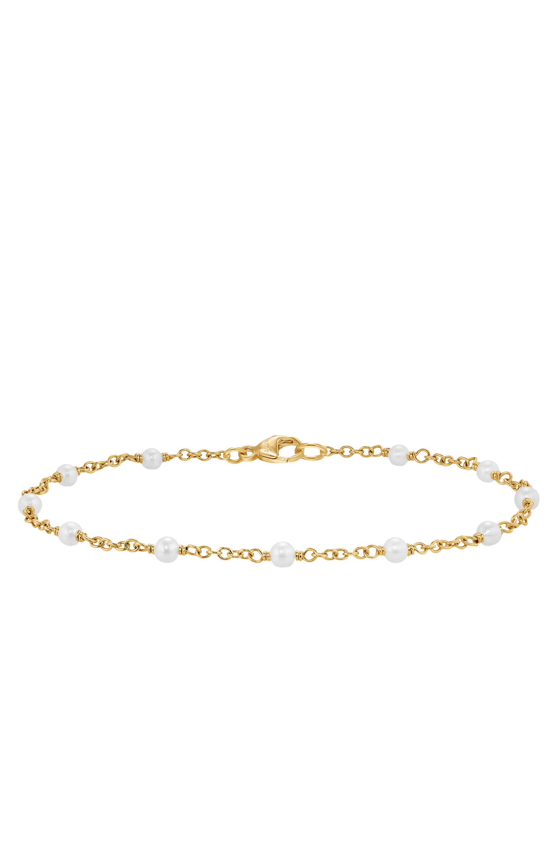 Pearl Classics Station Bracelet, 18k Yellow Gold & Pearls