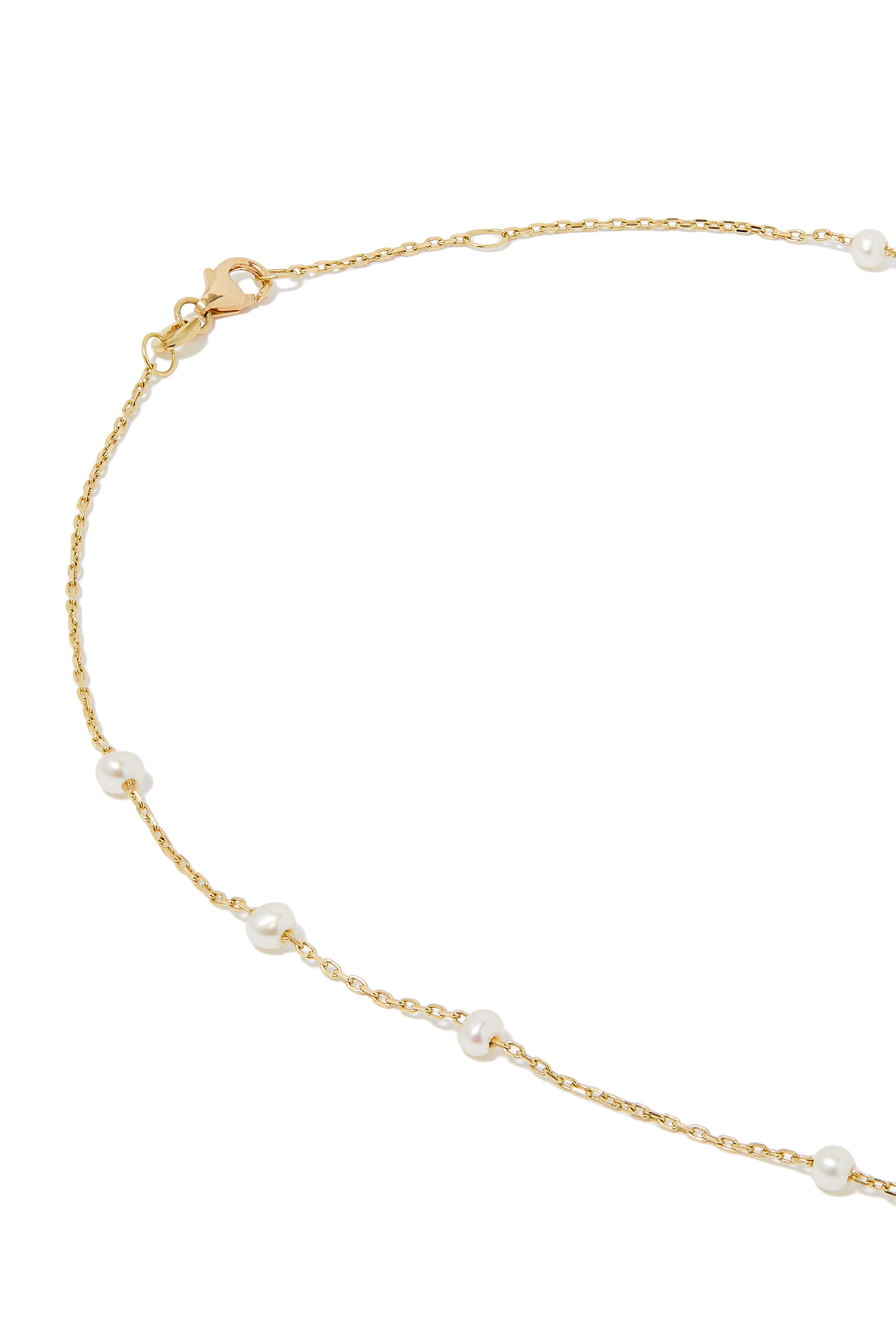 Psychedeliah Necklace, 18k Yellow Gold with Diamonds & Mother of Pearl