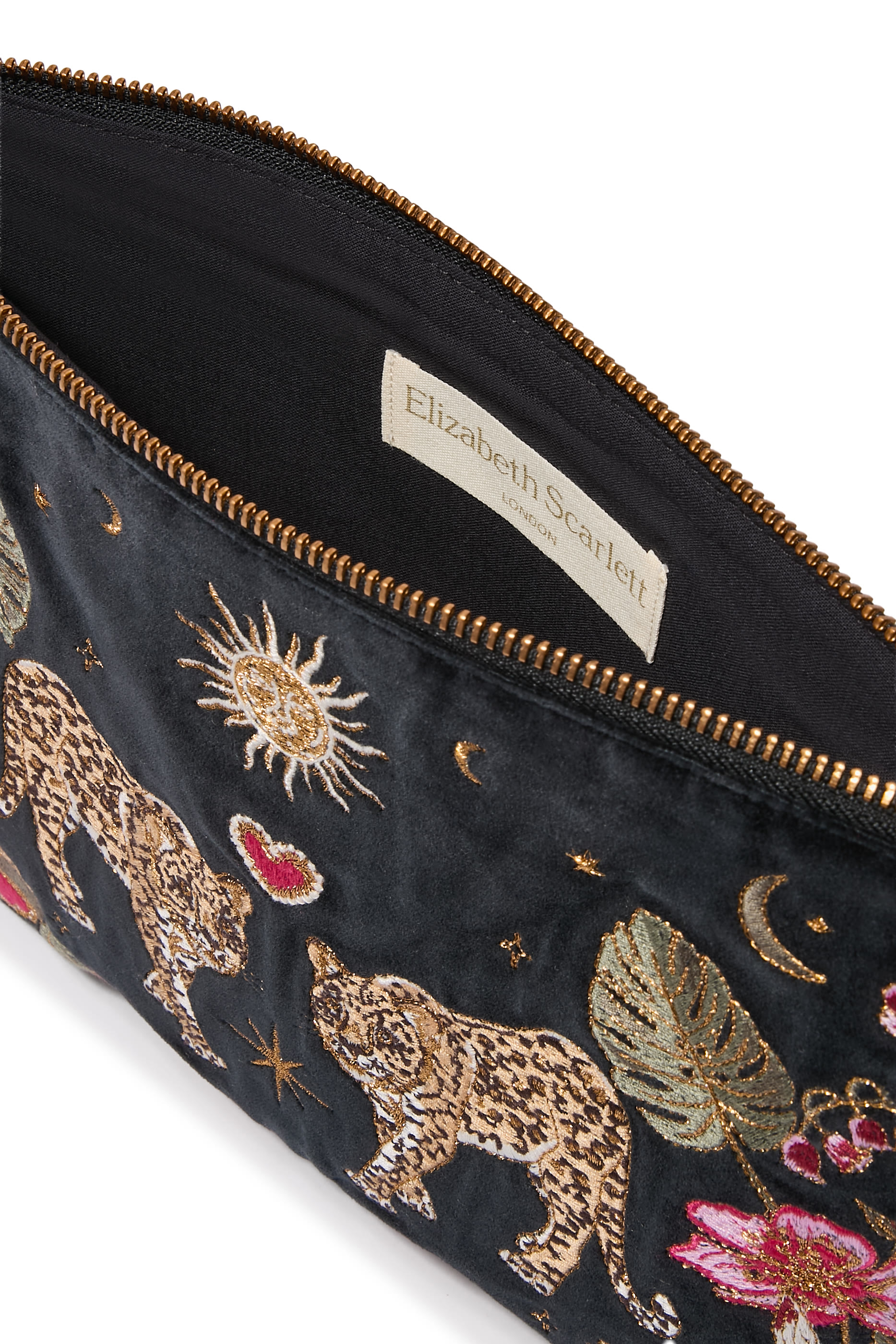 Celestial Leopard Velvet Everyday Pouch