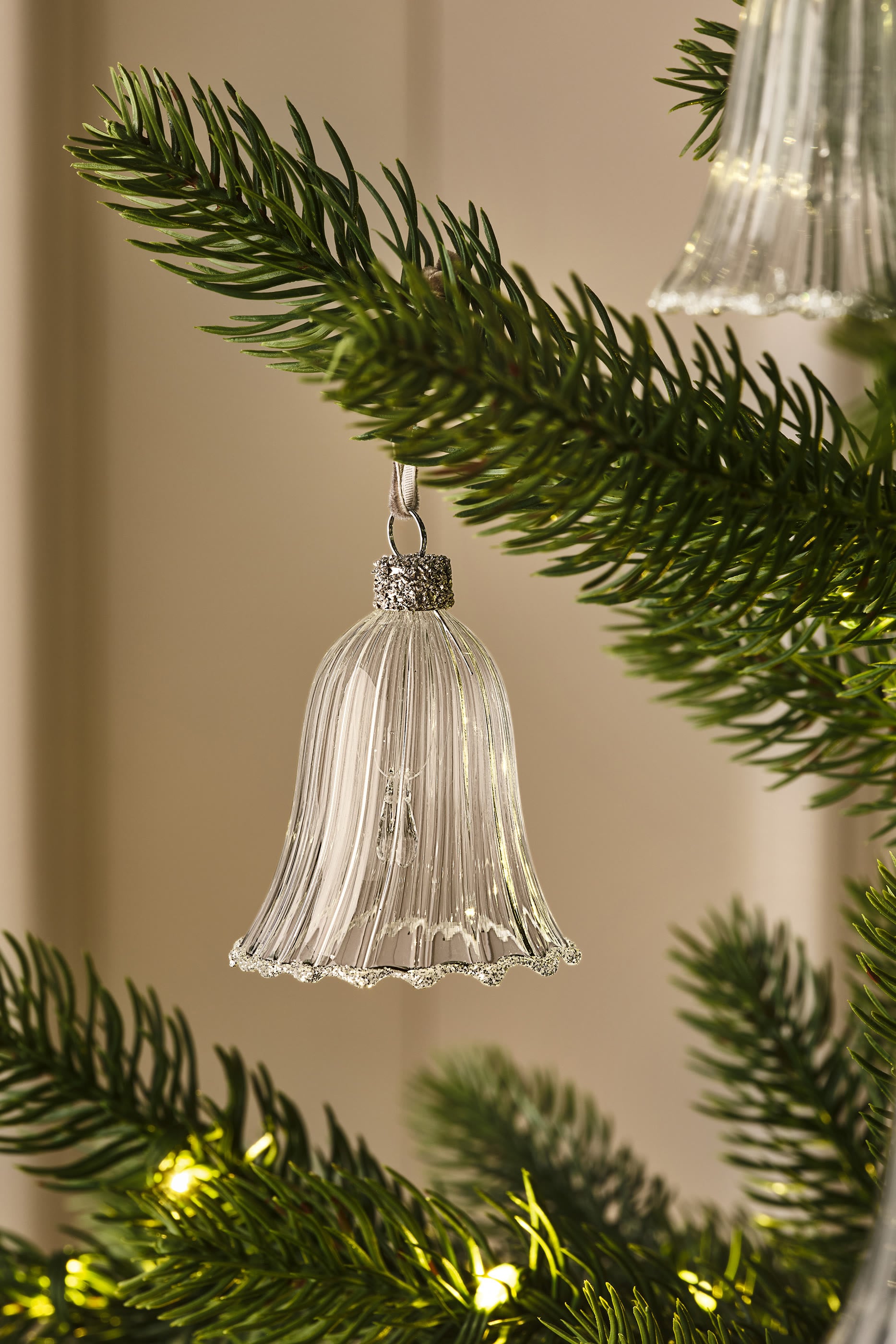 Glass Glitter Bell
