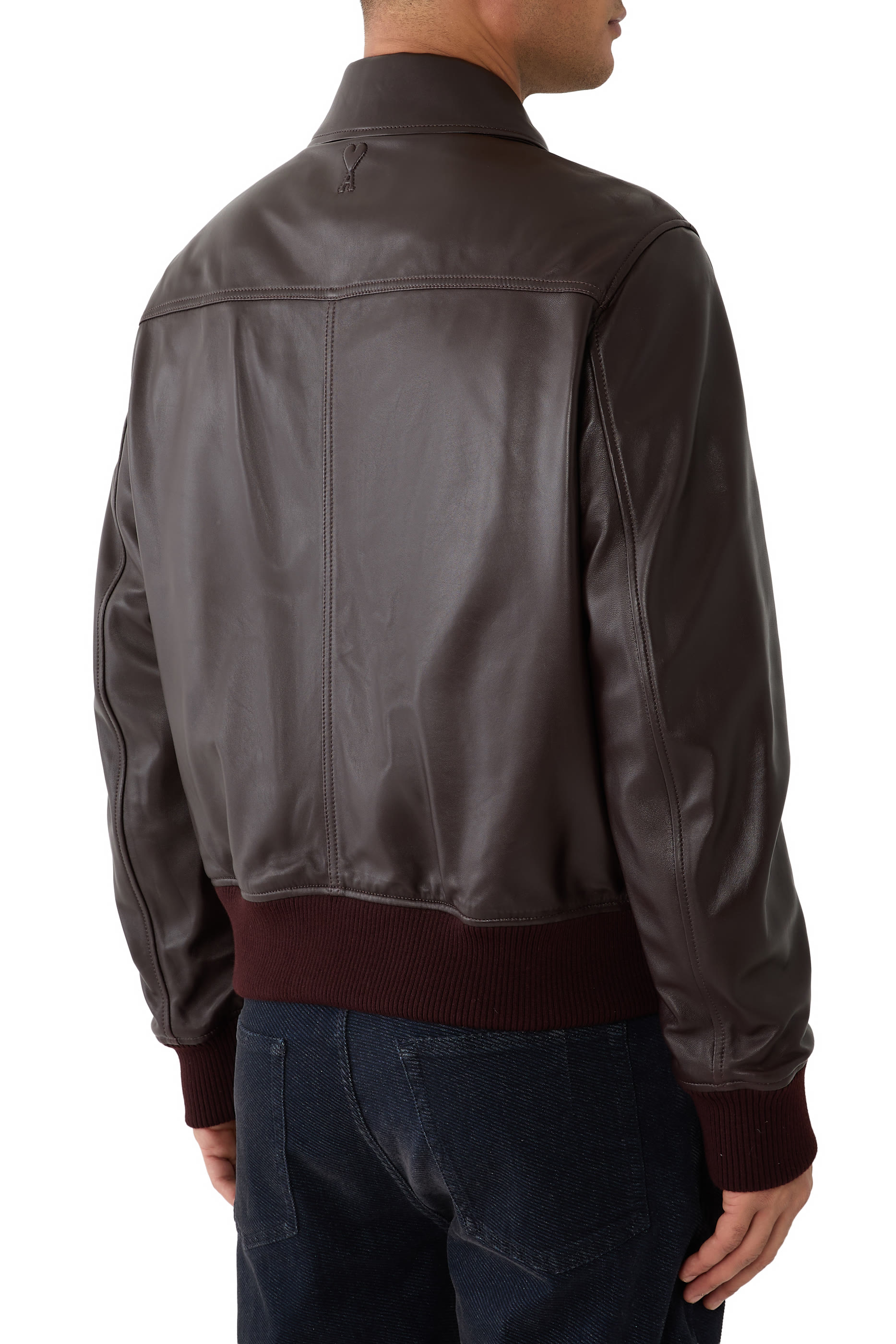 Lamb Leather Zipped Jacket 