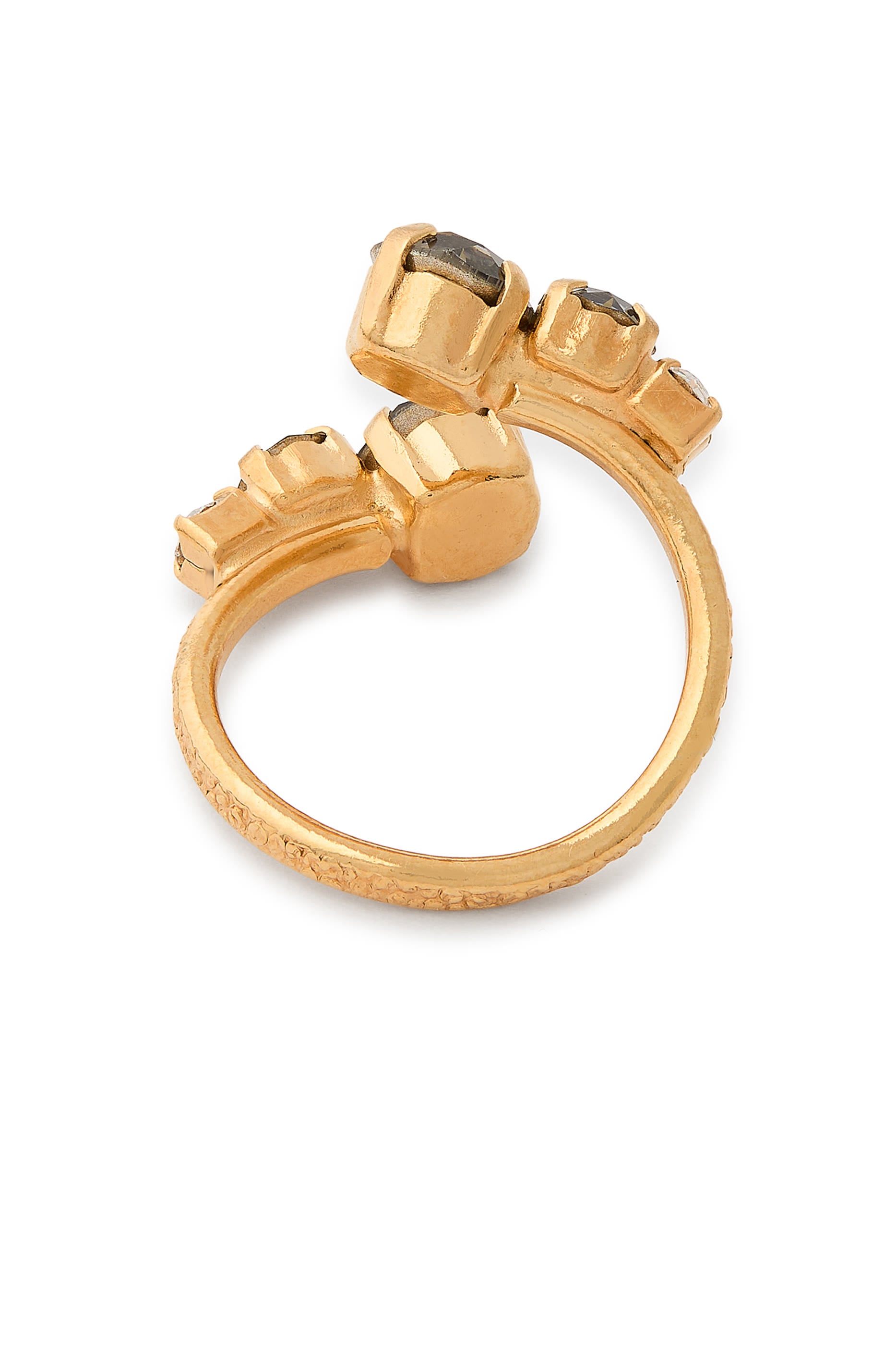 Halo Ring, 18K Gold-Plated Brass & Swarovski® Crystals