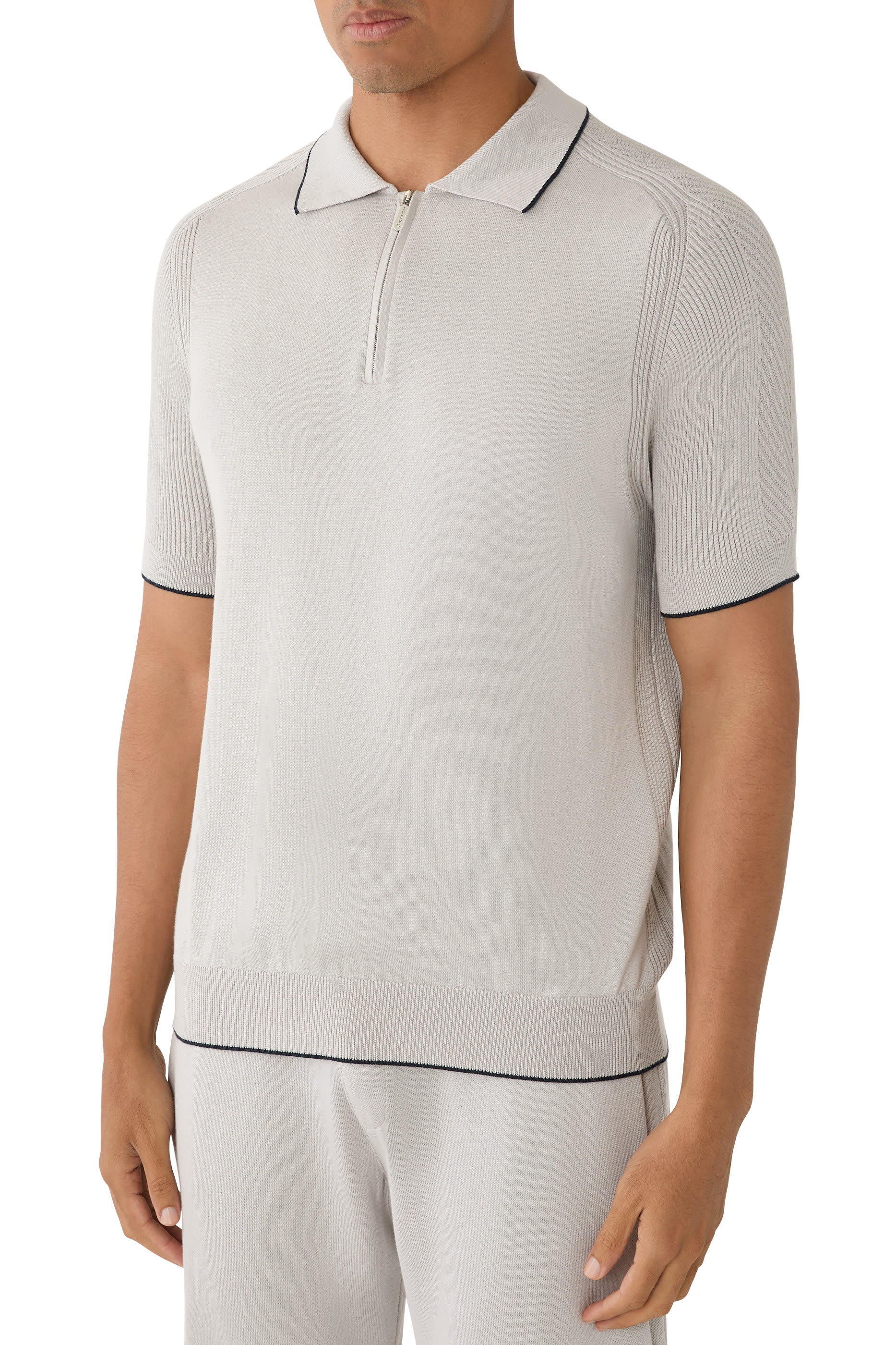 Knit Zip Polo