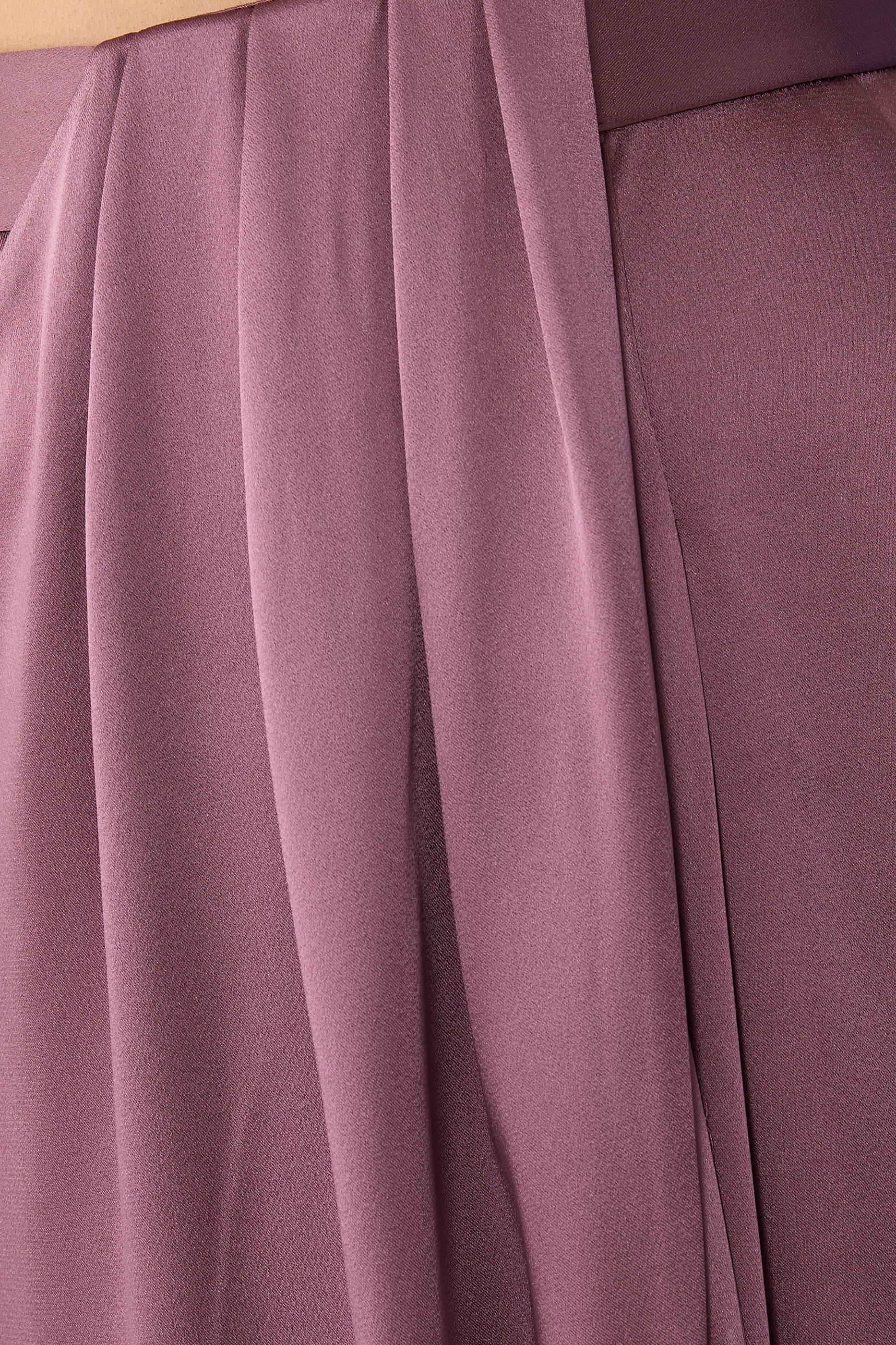 Satin Draped Relaxed Pants