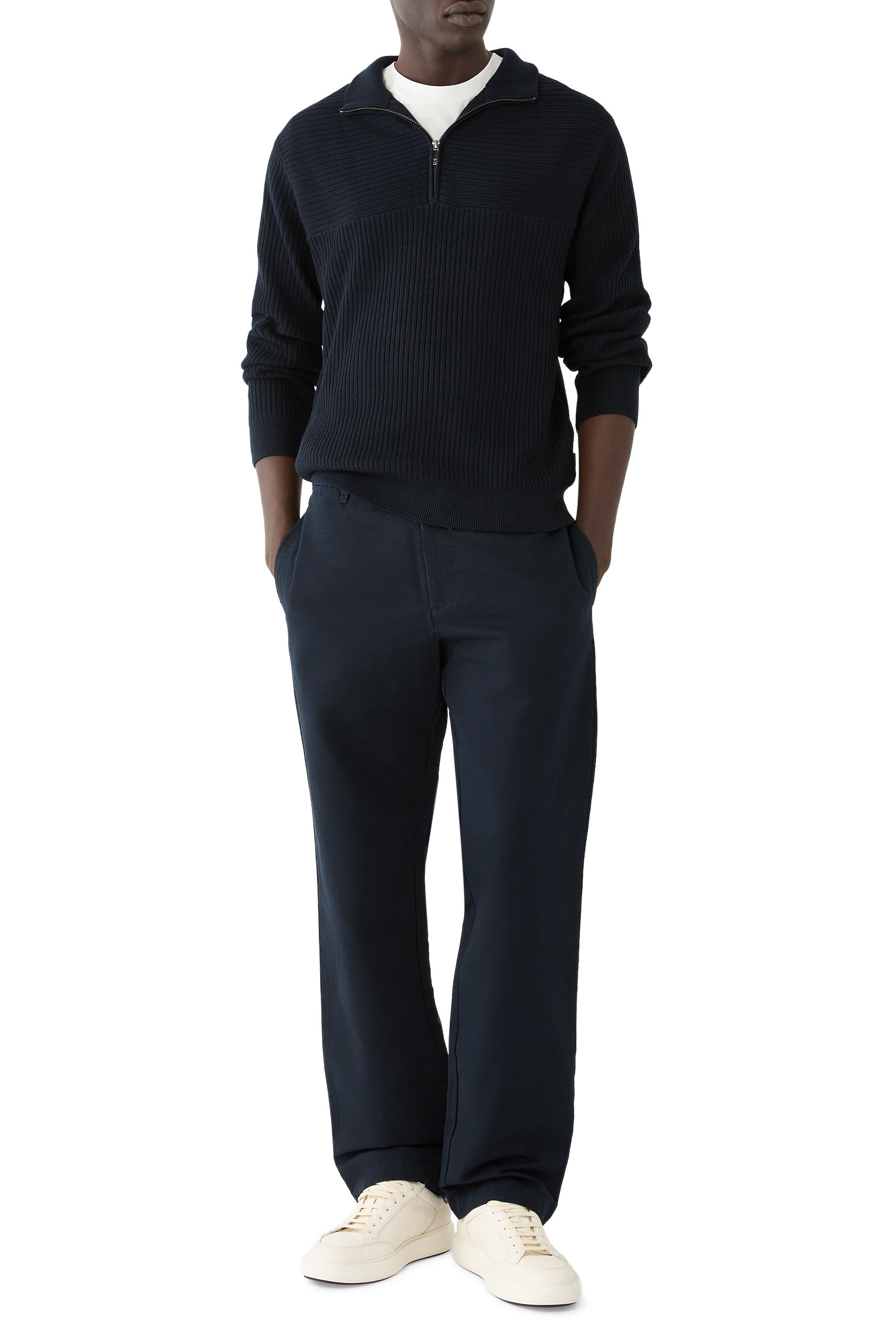Rib-Knit Pullover