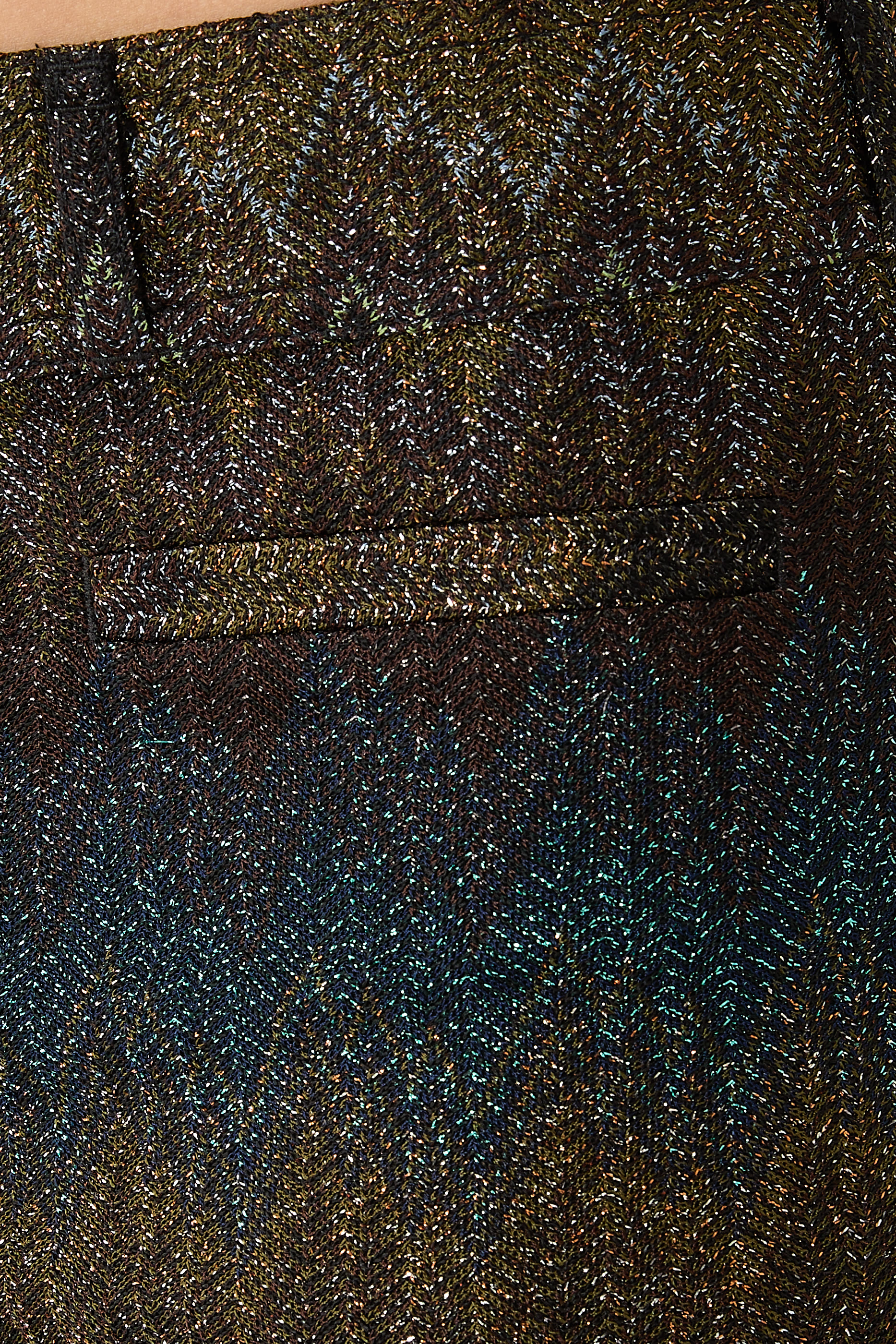  Snake Raschel Lurex Capri Crop Pants