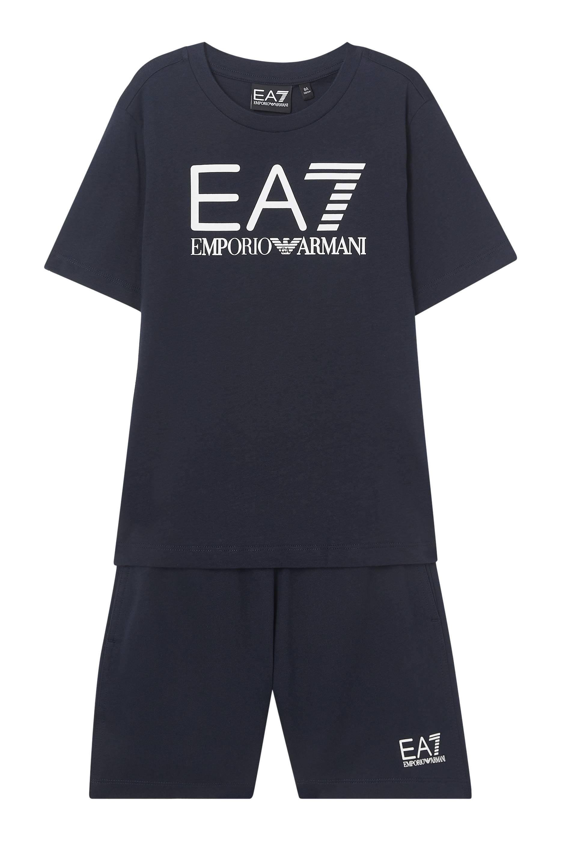 Kids EA7 Logo T-Shirt & Shorts Set