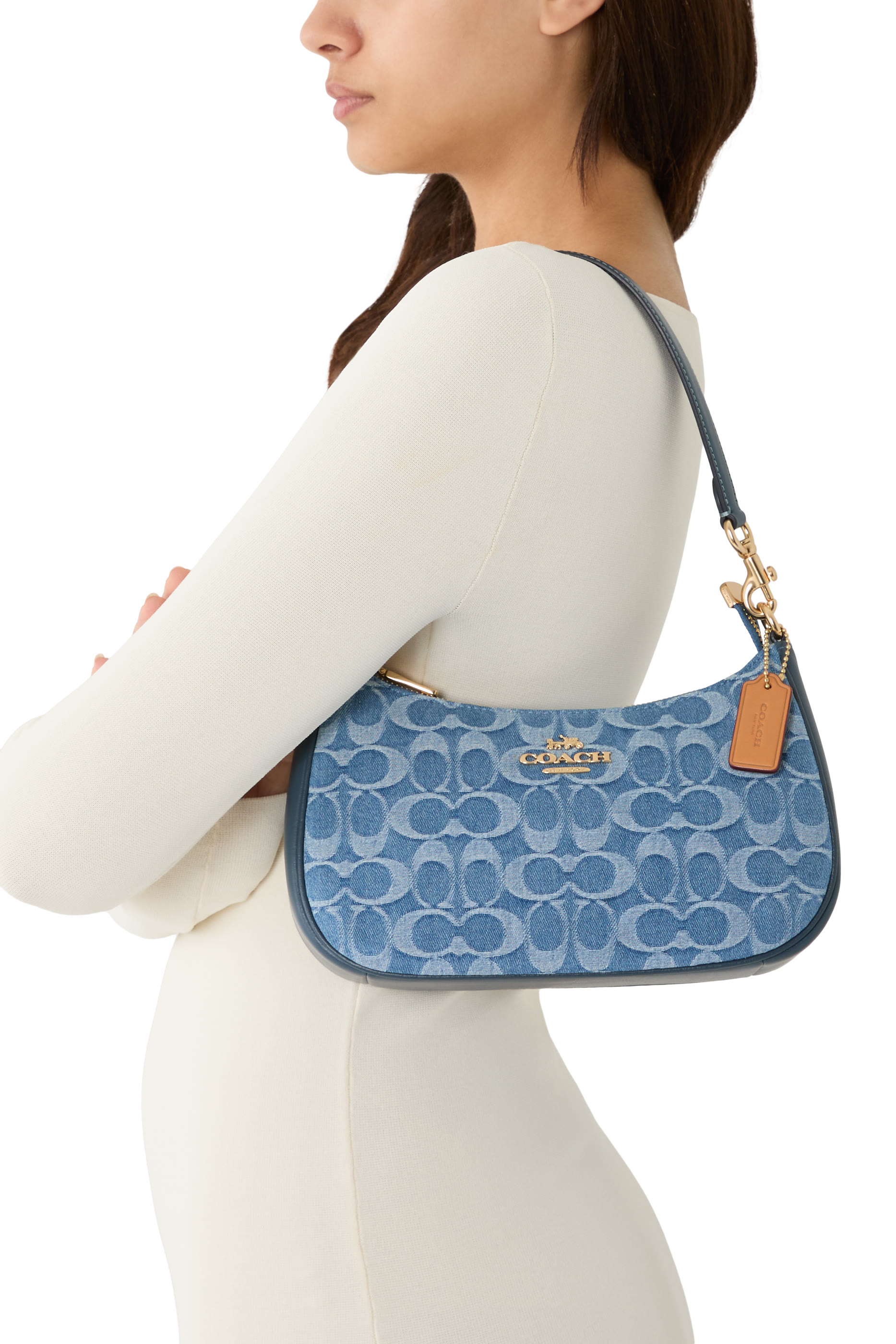 Teri Shoulder Bag in Signature Denim 