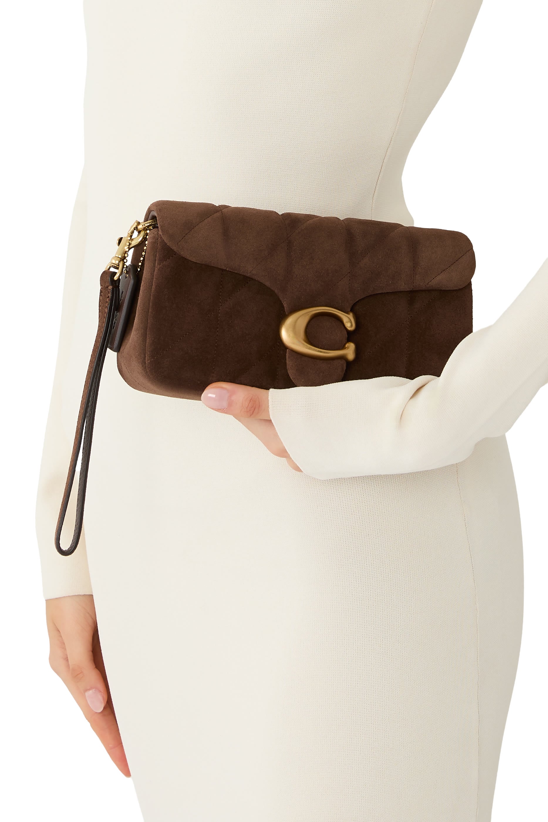 Quilted Suede Tabby 19 Chain Bag