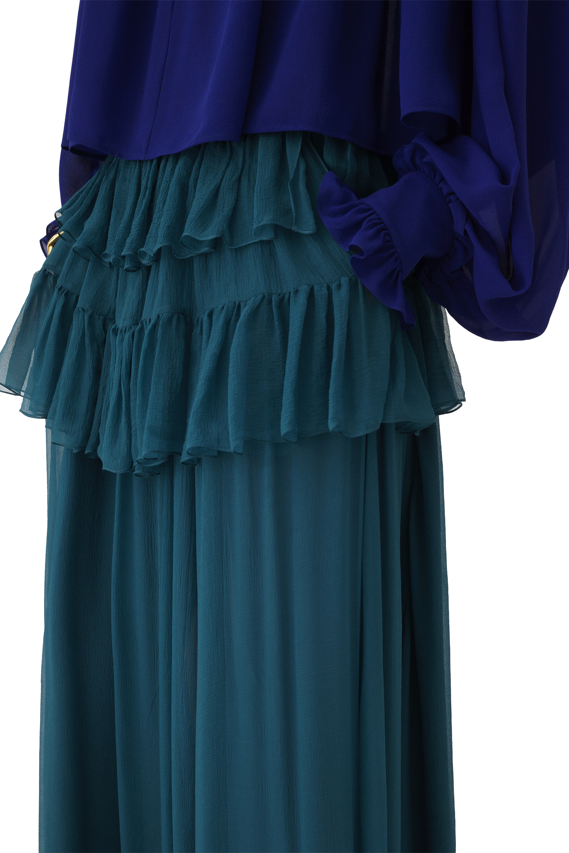 Tiered Ruffles Long Skirt