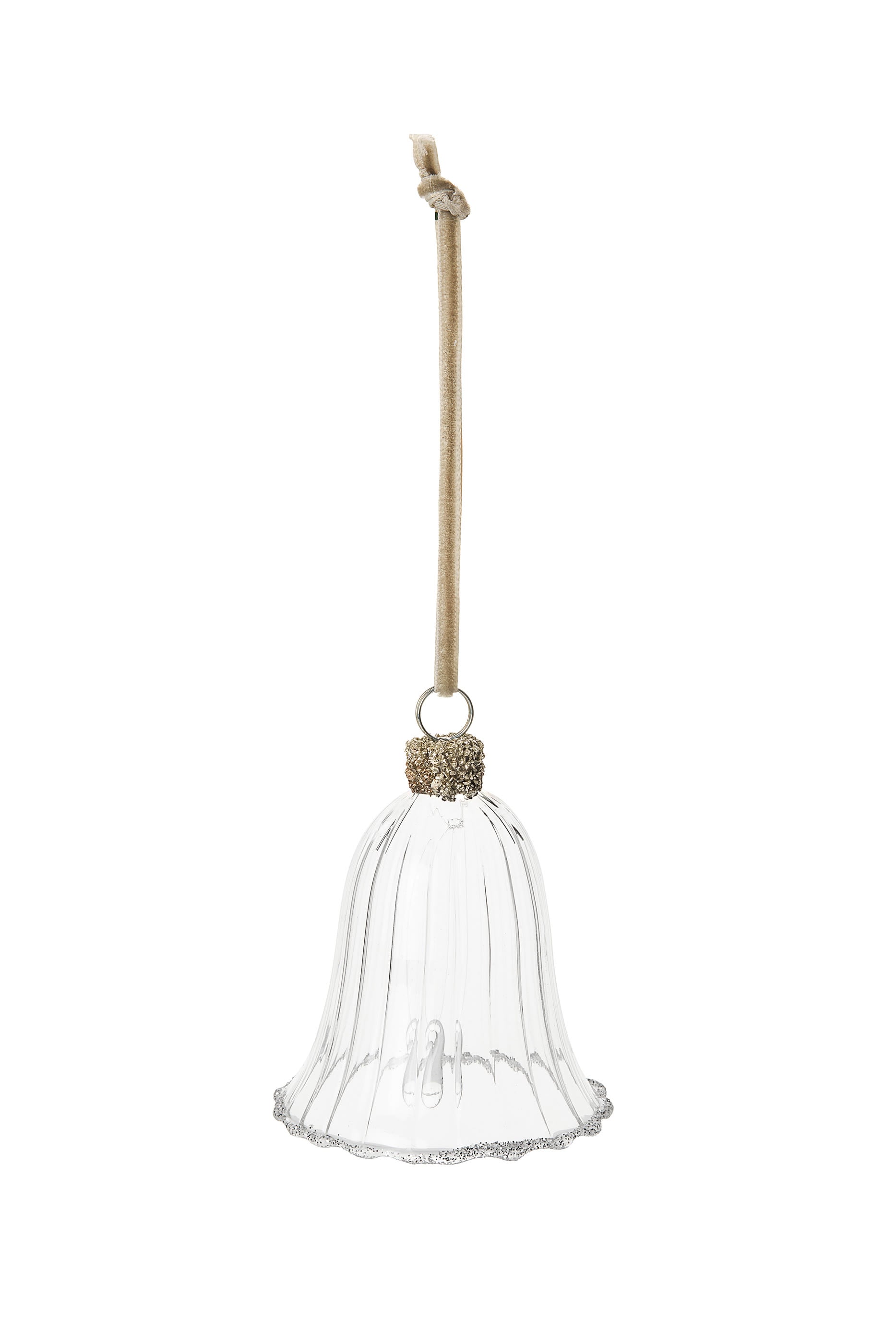 Glass Glitter Bell