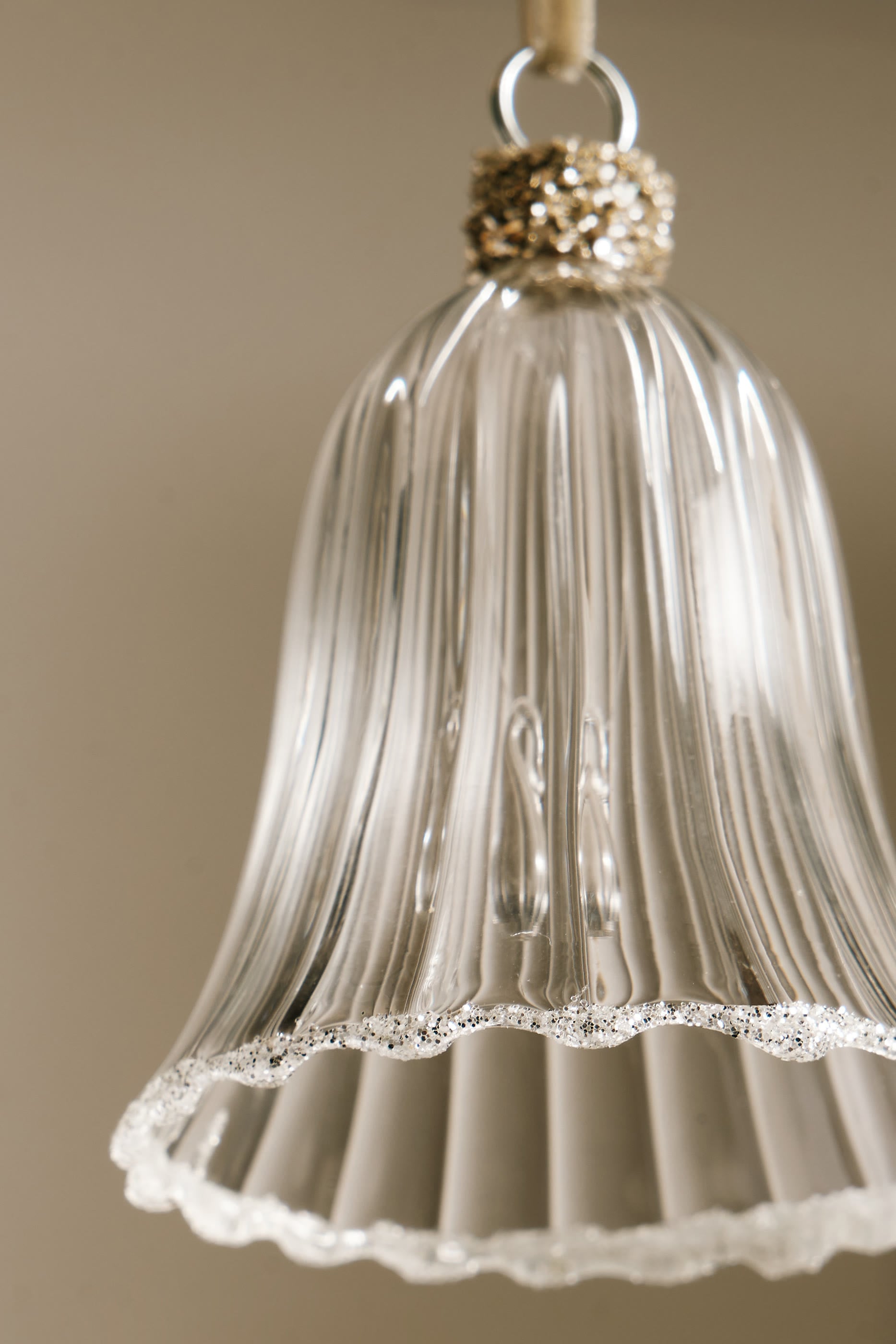 Glass Glitter Bell