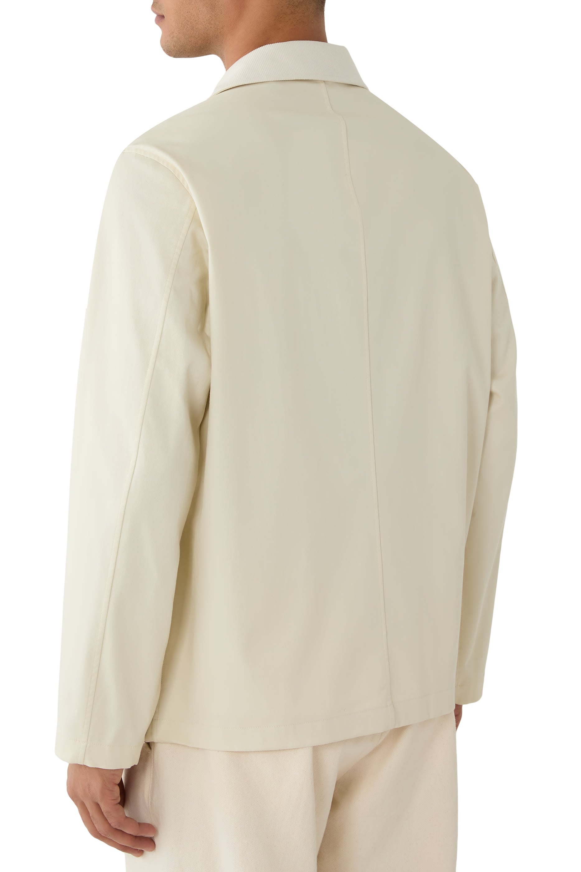 Four-Button Jacket in Moonsoft Cotton
