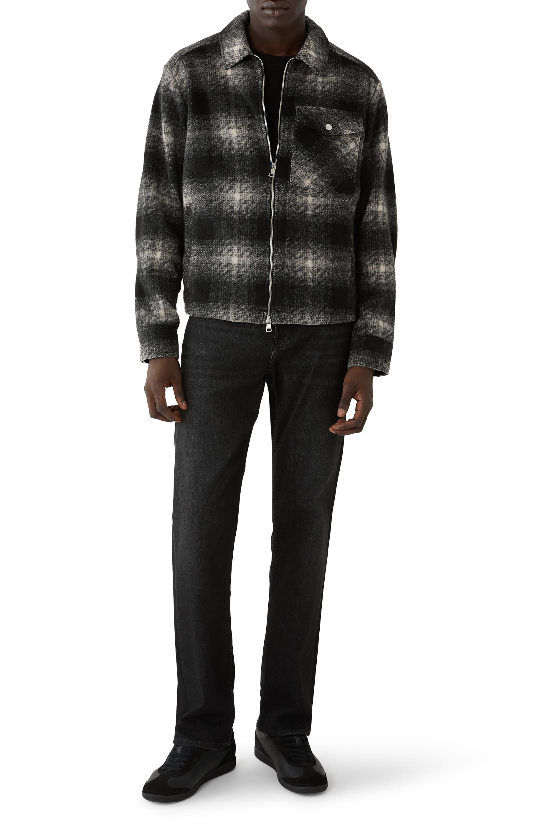 Check Zip-Up Shirt