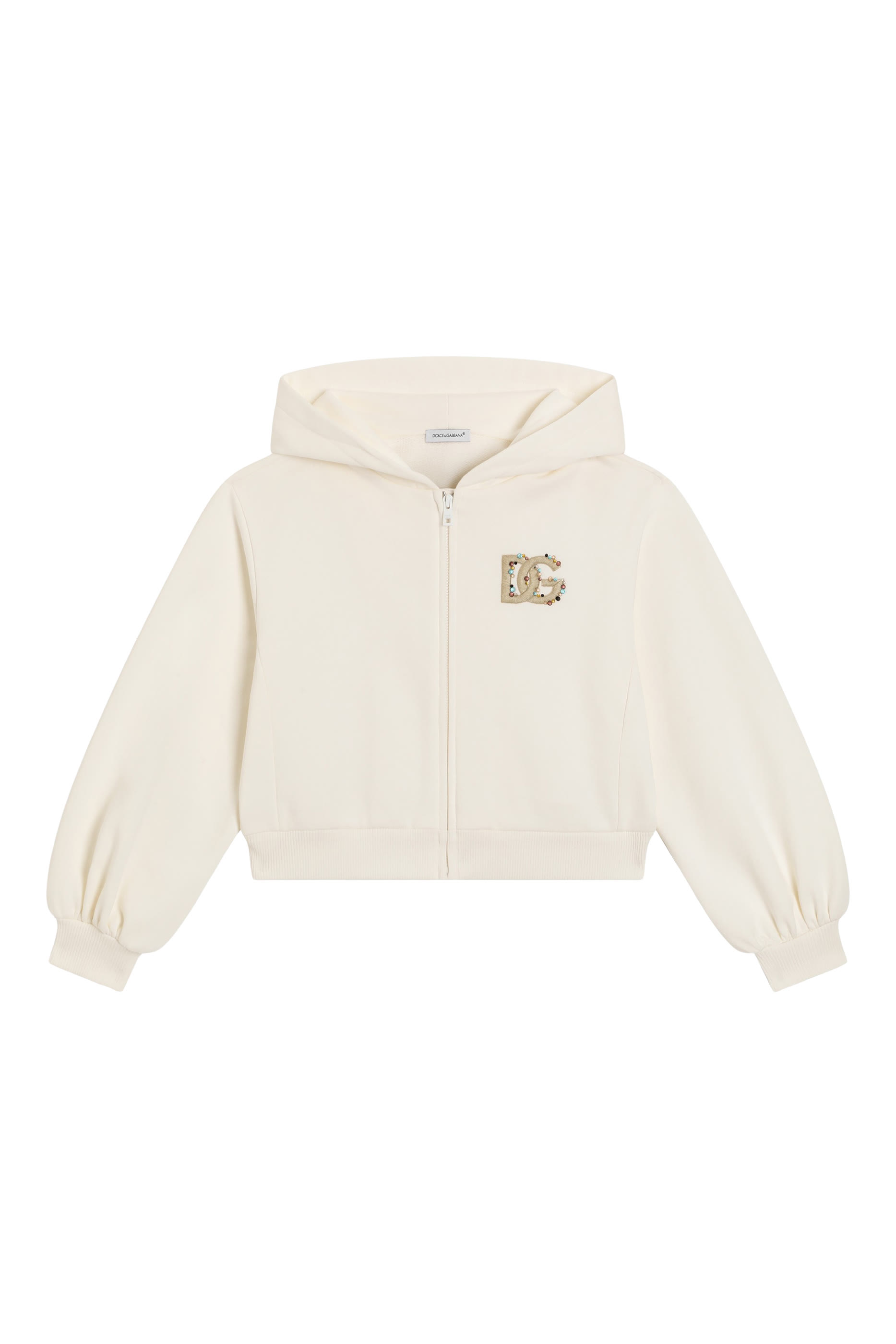Kids Hooded Sweatshirt with DG Embroidery and Rhinestones
