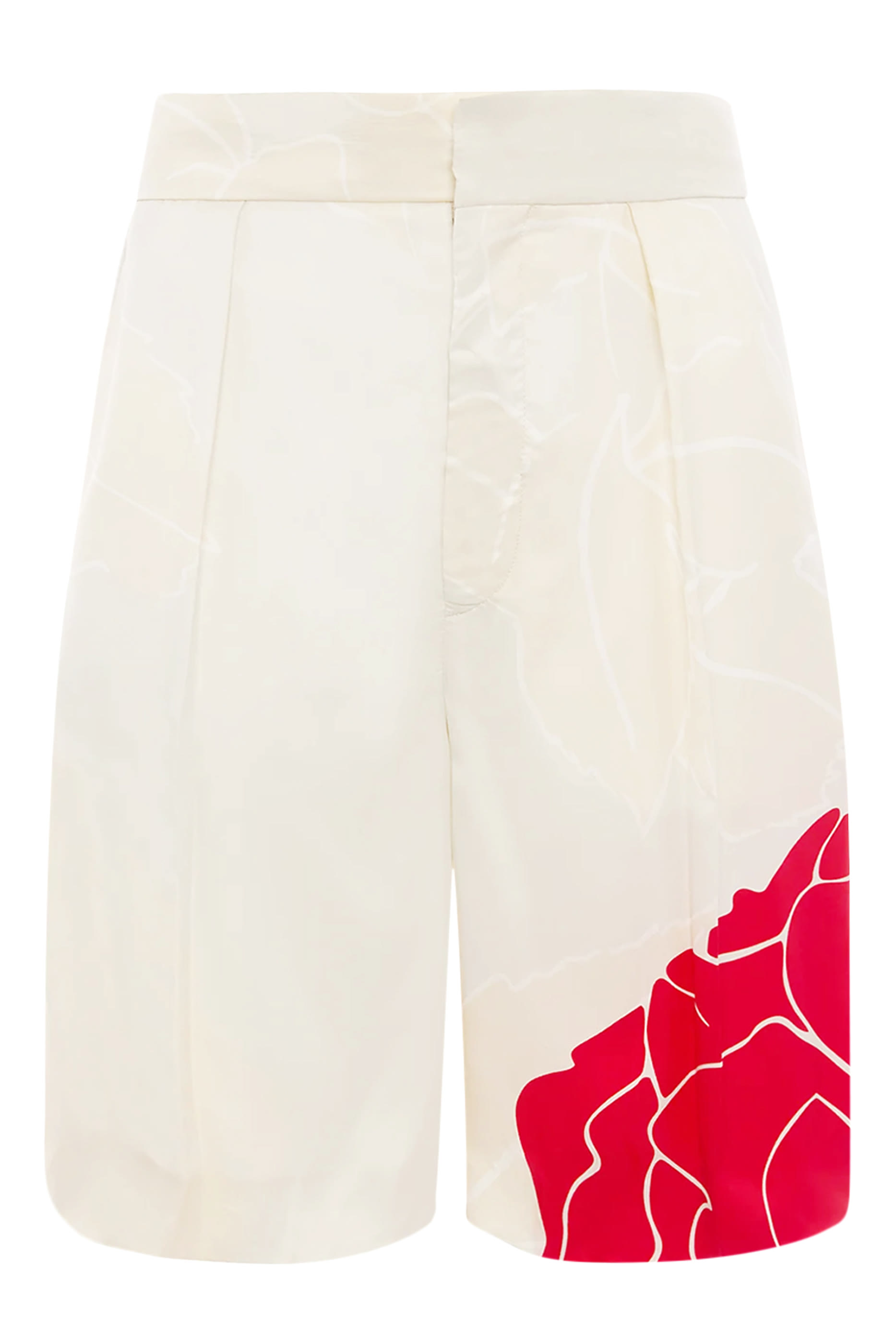 Shell Floral Print Tailored Shorts