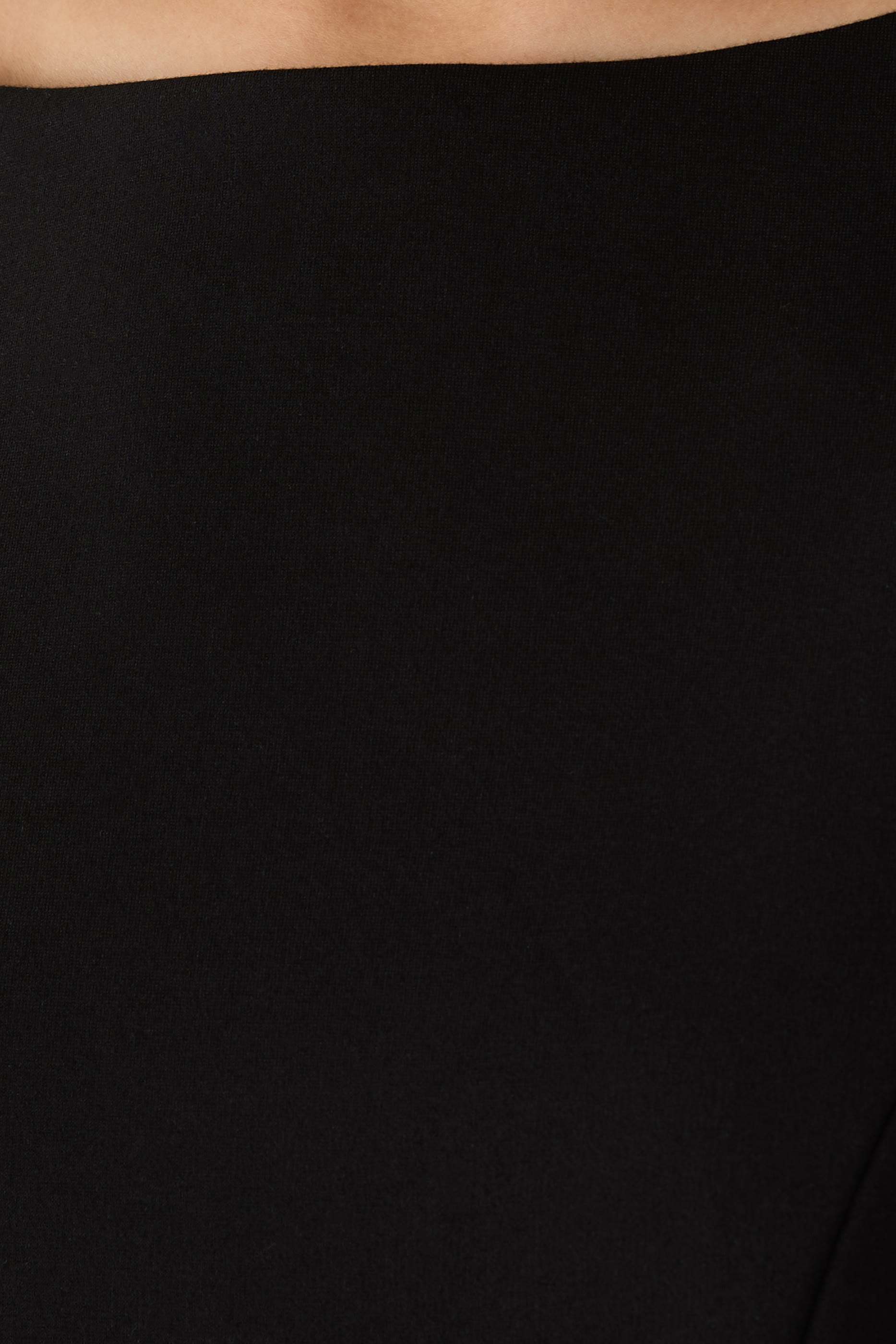 Soft Stretch Ponte Straight Neck Top