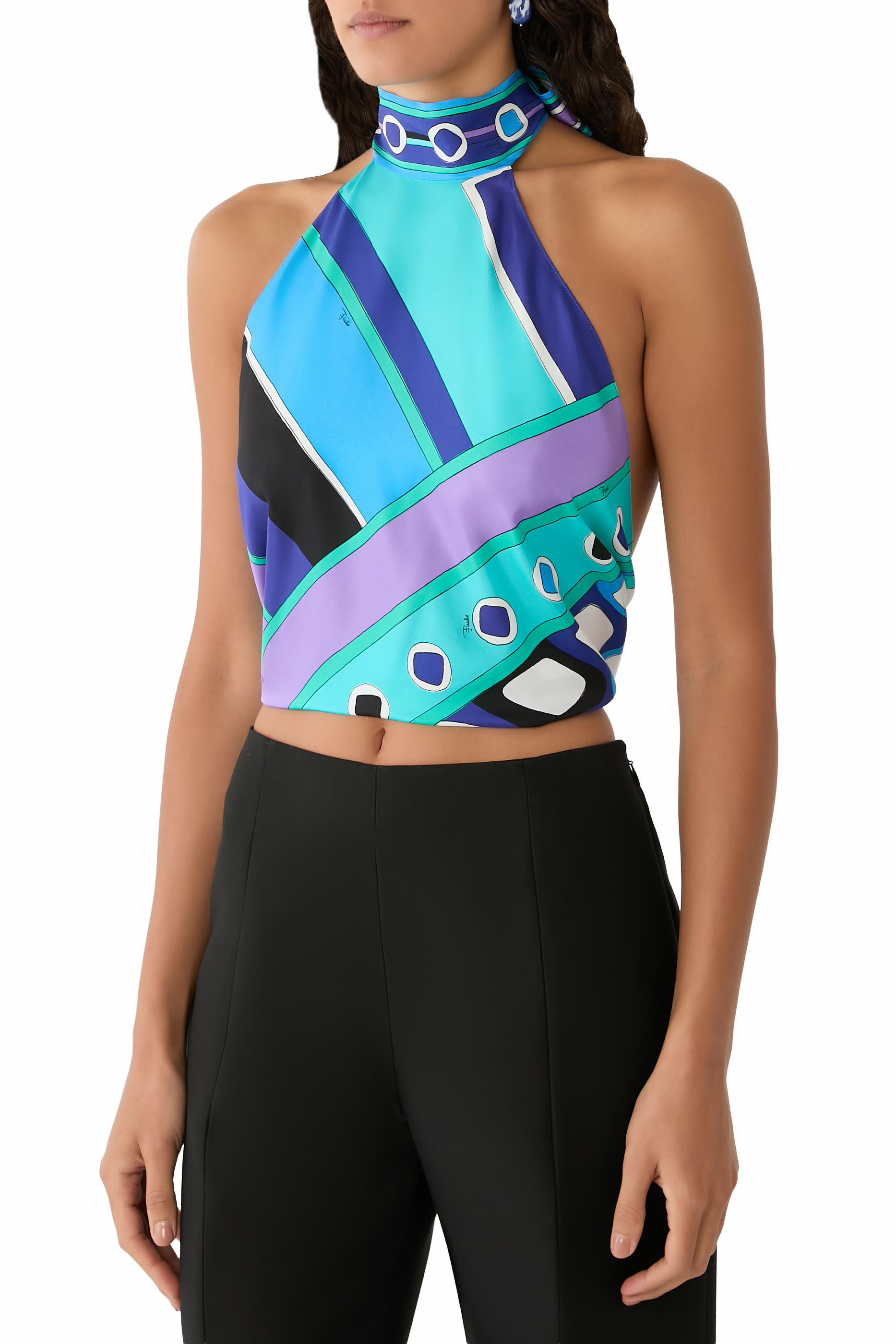 Vivara Print Foulard Top