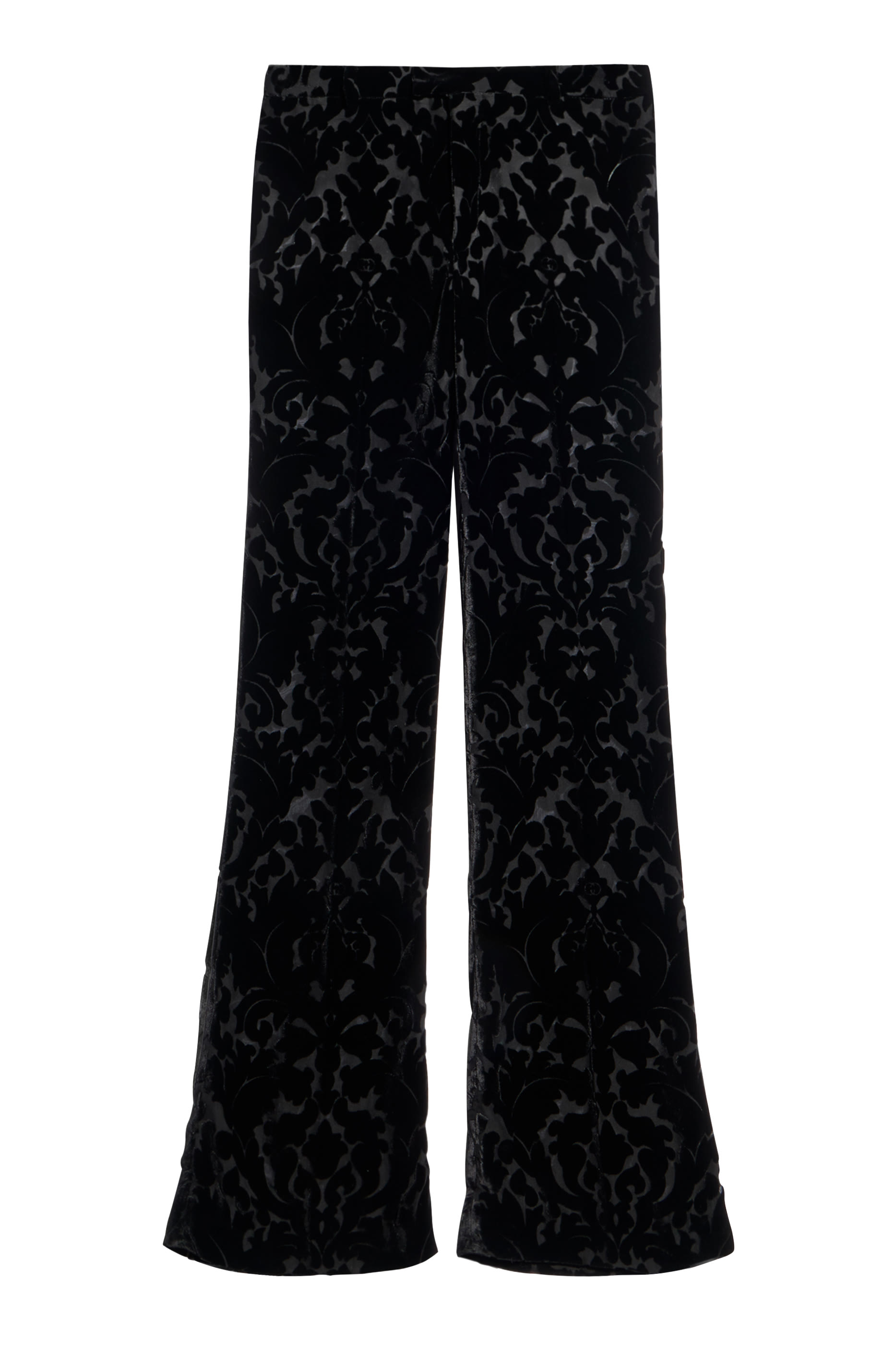 Floral Devor&eacute; Velour Pants
