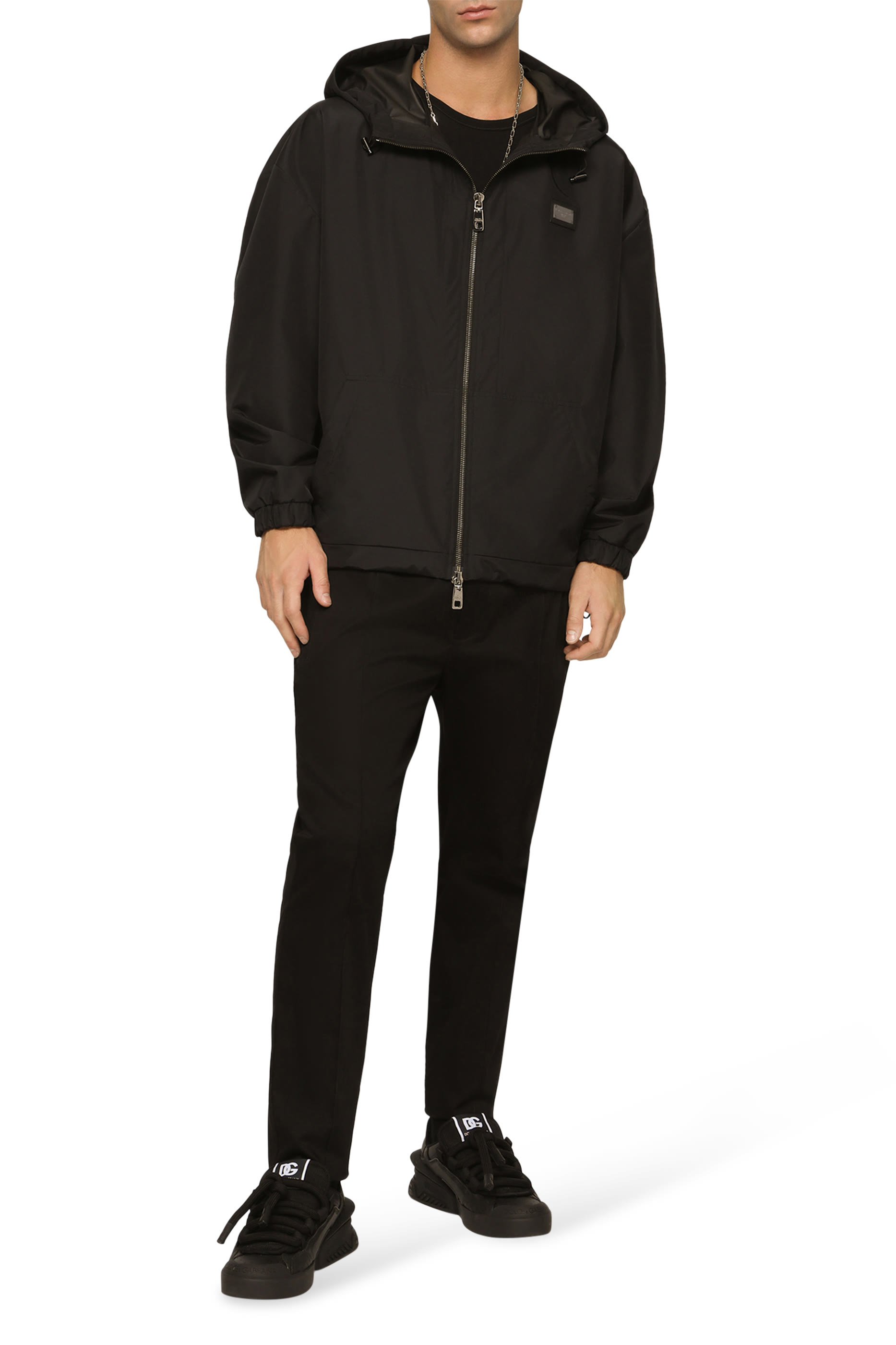 Logo Tag Hooded Jacket