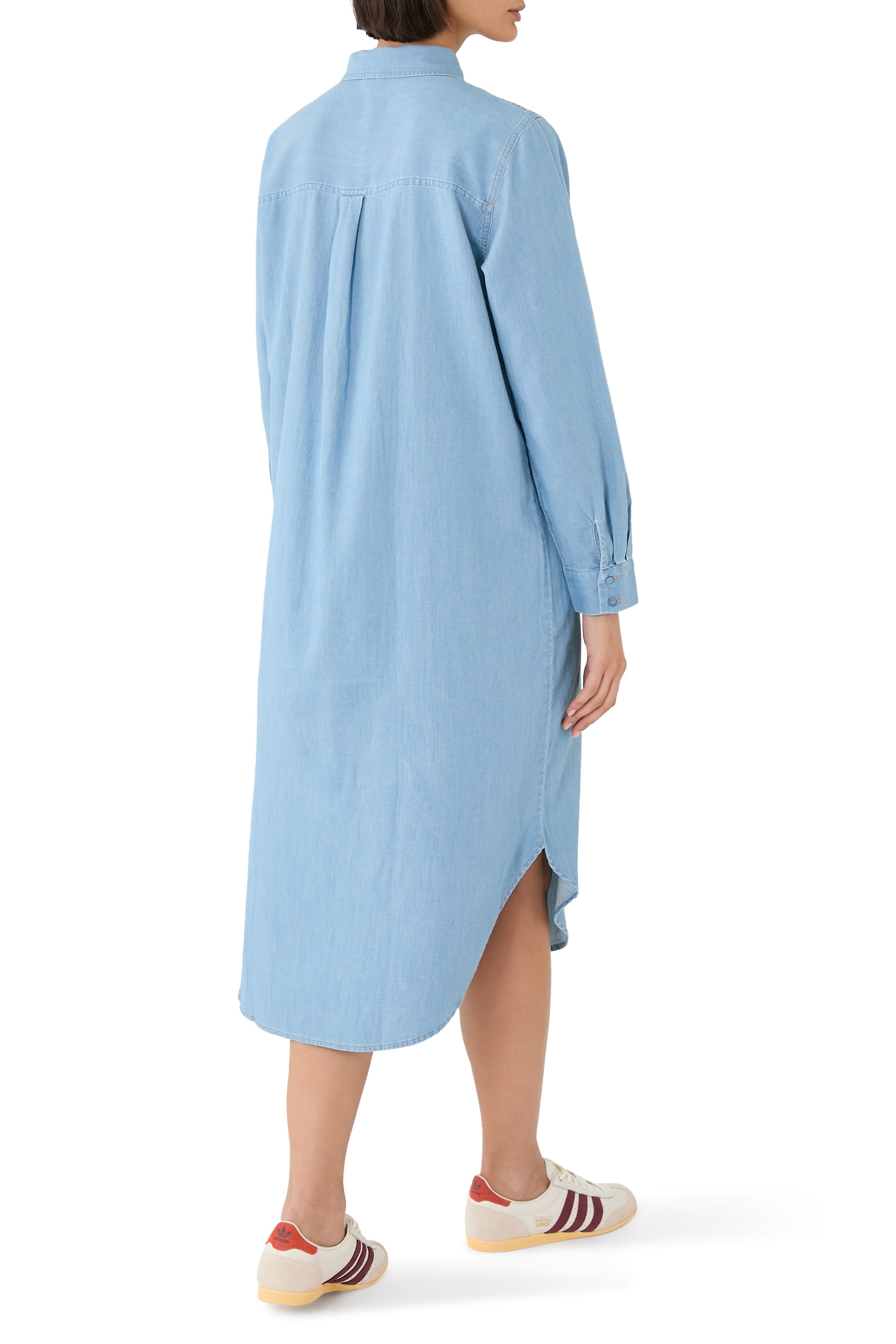 Airy Organic Cotton Twill Shirtdress
