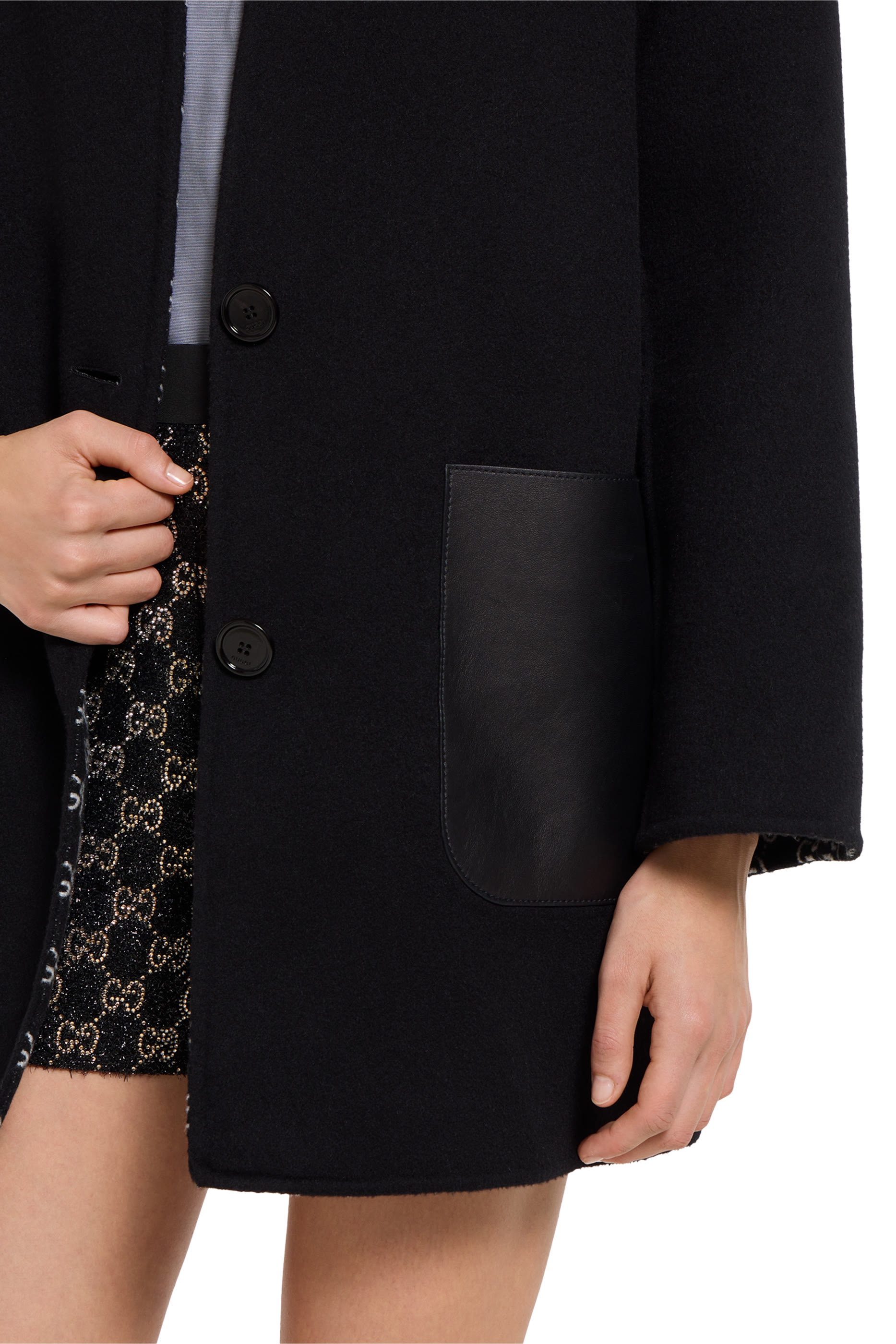  Reversible Silk Wool Coat 