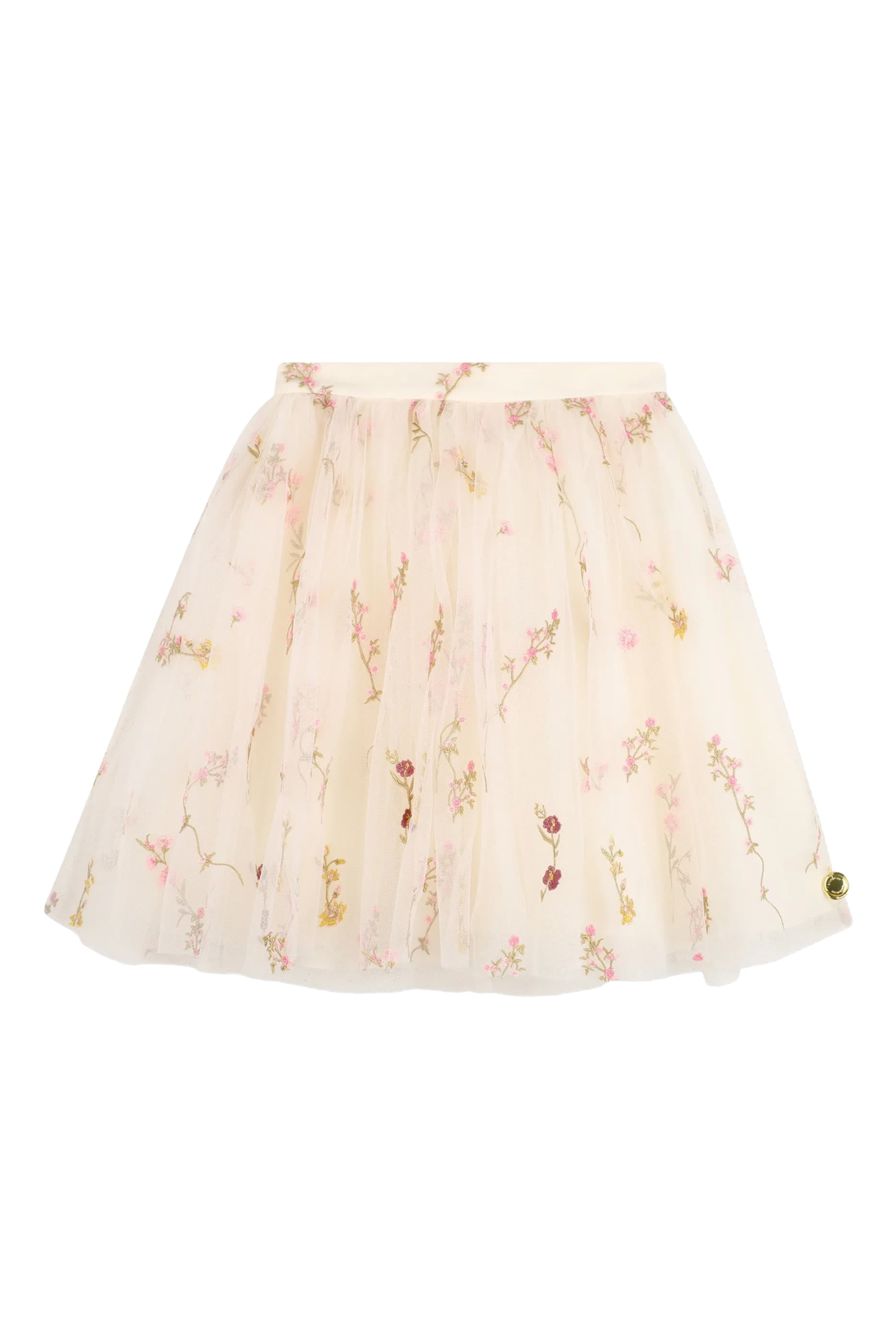Kids Floral-Embroidered Midi Skirt
