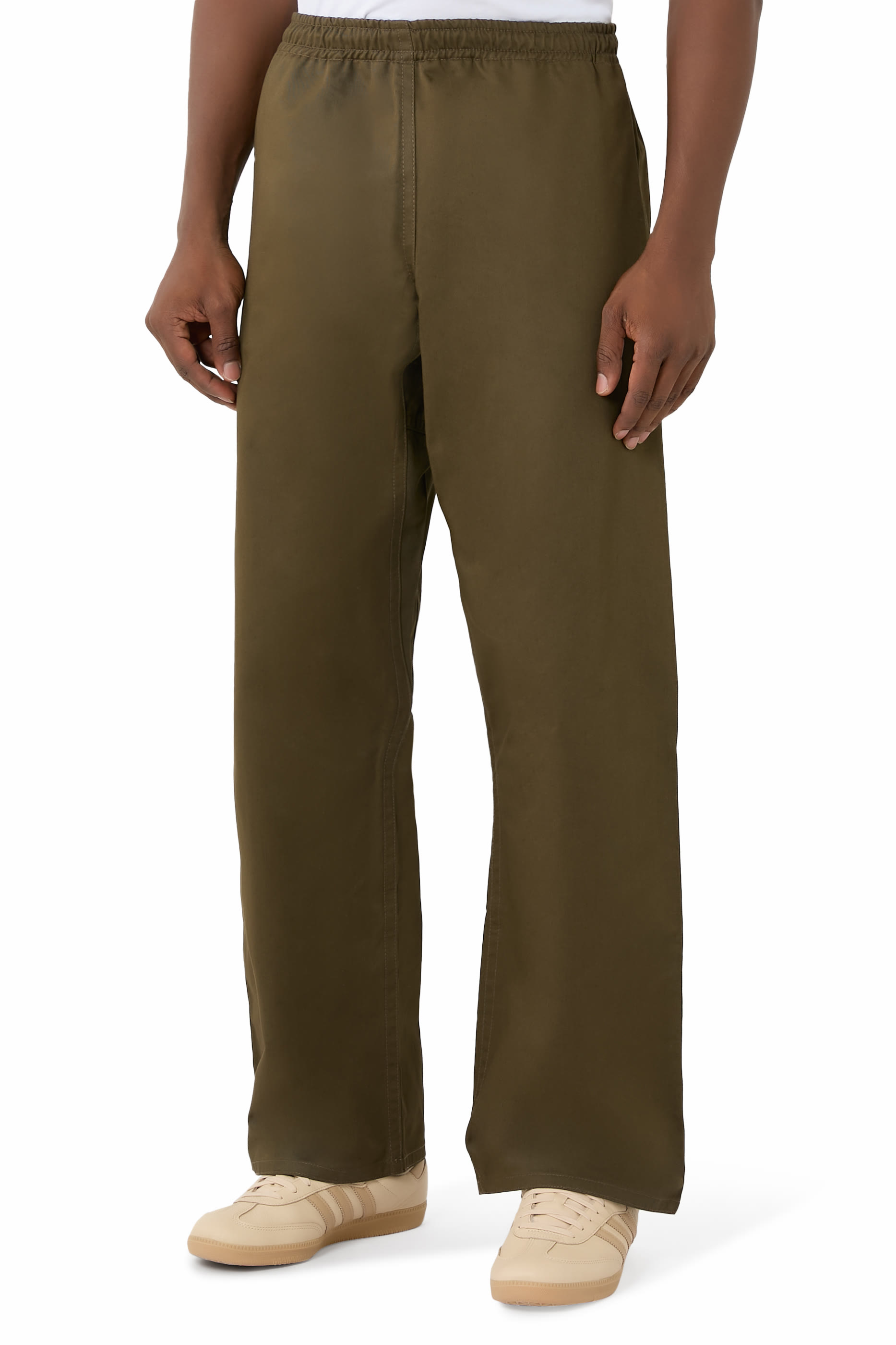 Straight Leg Gabardine Trousers