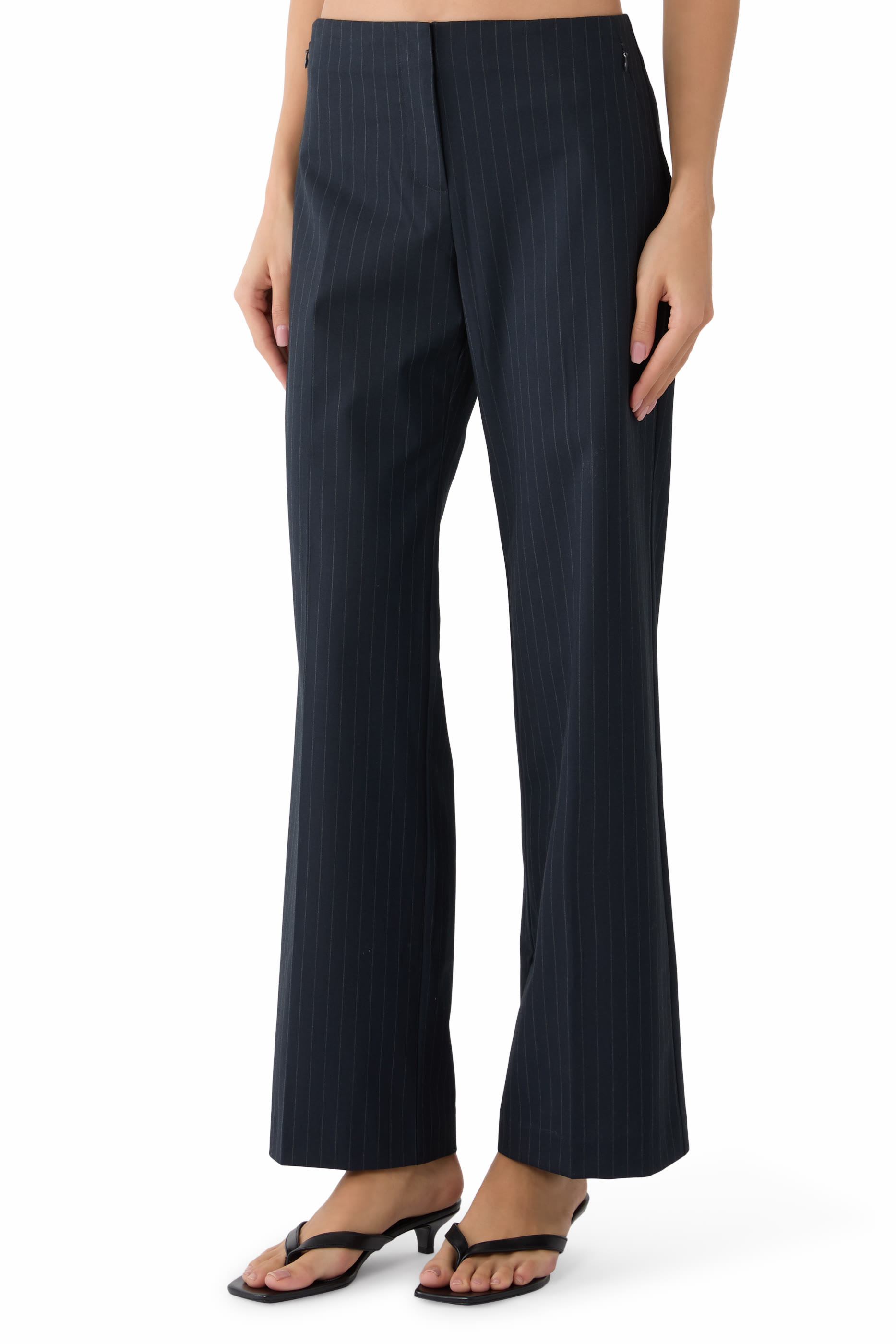 Stripes Wide-Leg Trousers