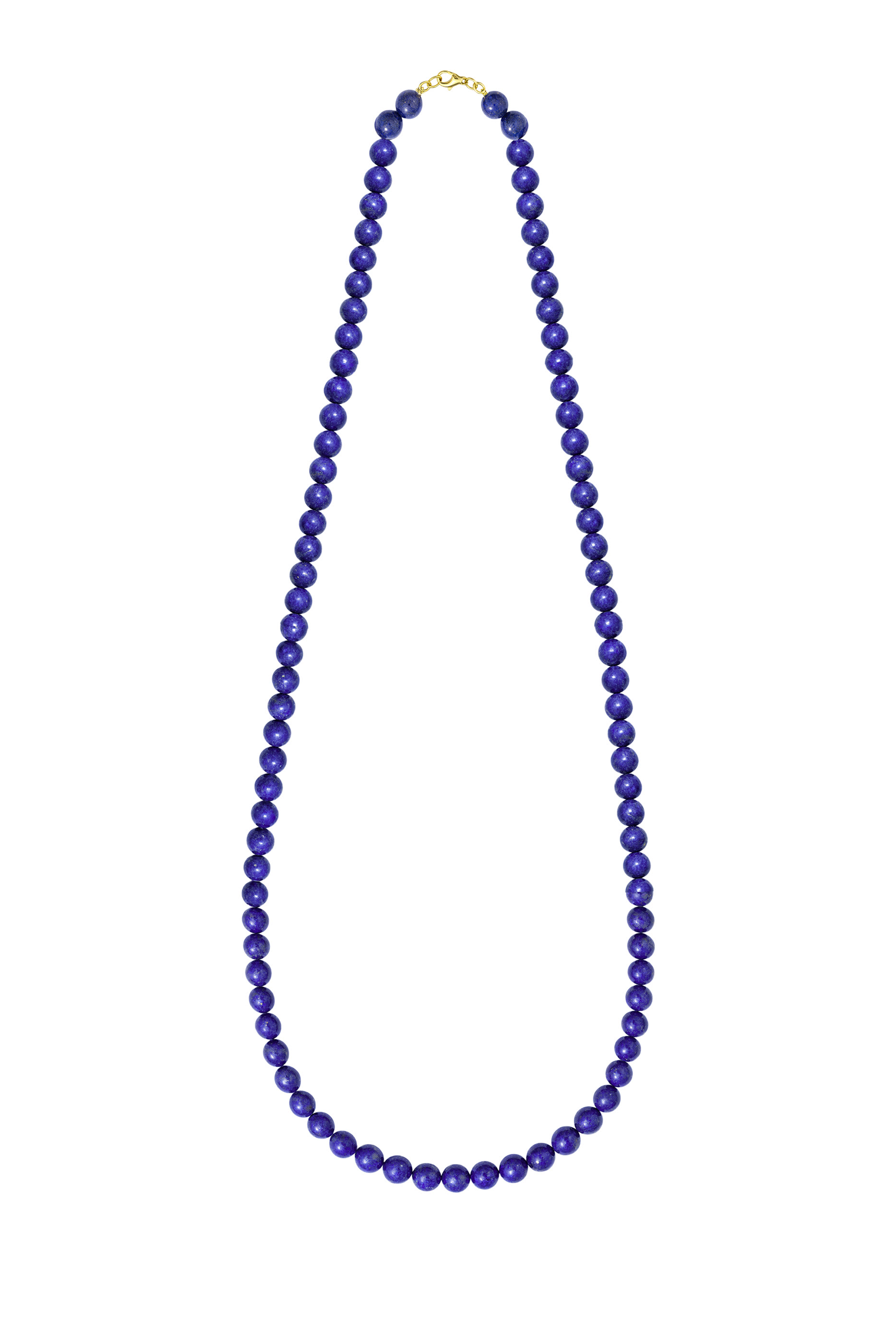 Lapis Beaded Necklace, 18K Yellow Gold