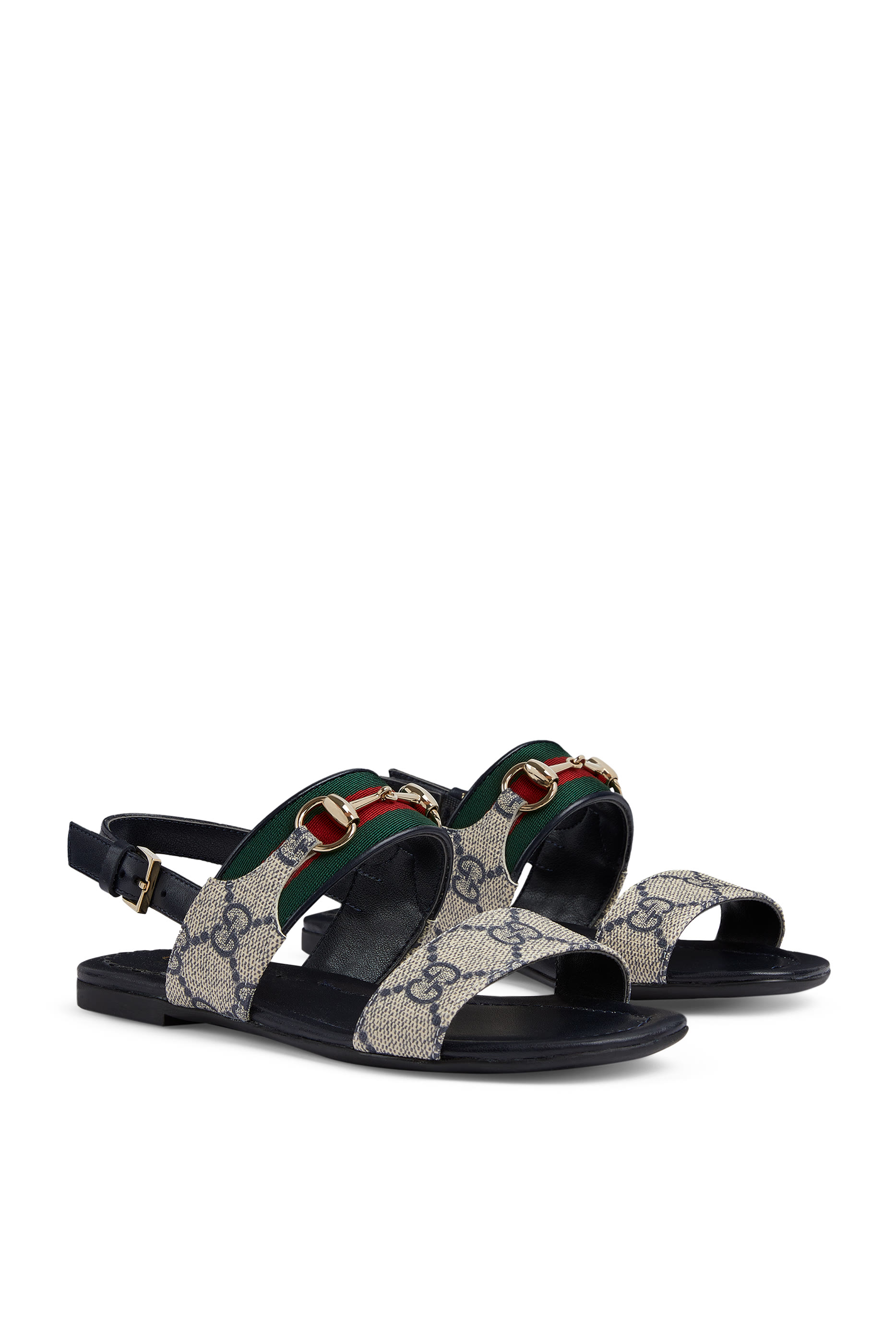 Kids Web and Horsebit Detail Sandals
