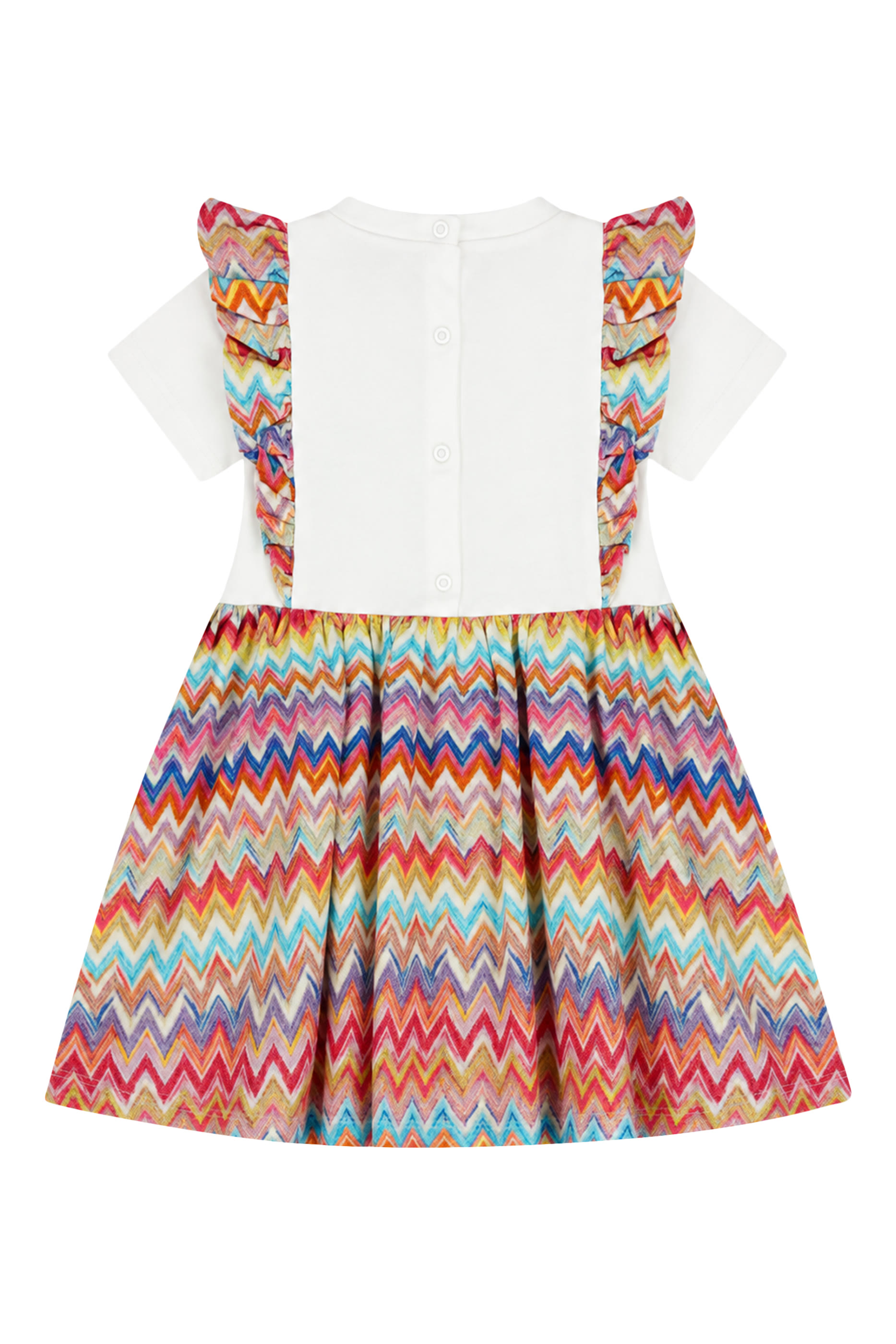 Kids Chevron Jersey Short Sleeves Dress