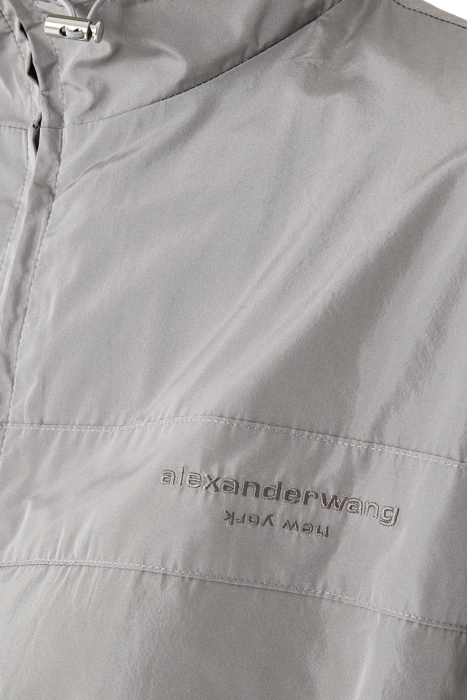 Oversized Track Jacket With Gathered Collar