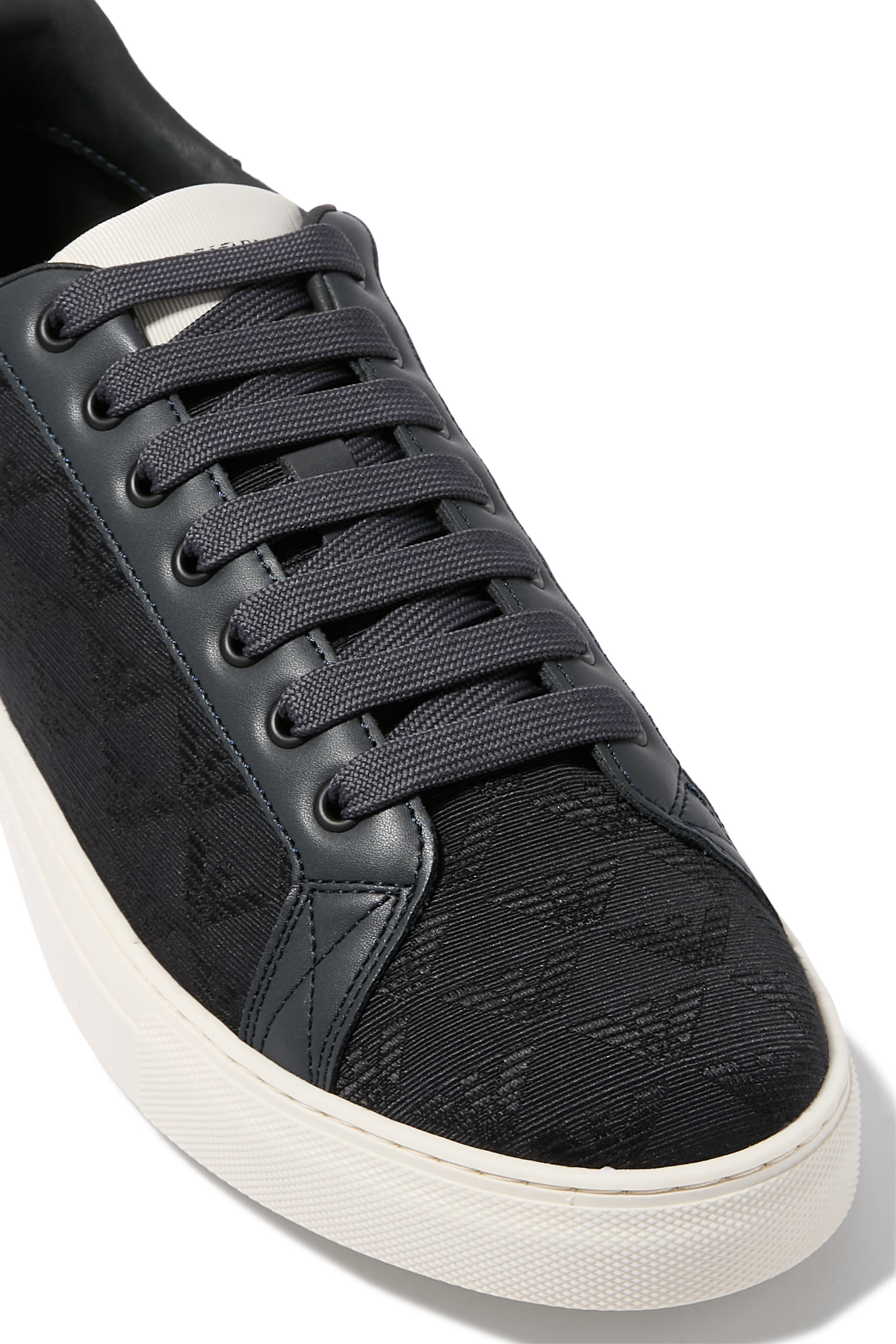  Nylon Sneakers with Jacquard All-Over Eagle Logo