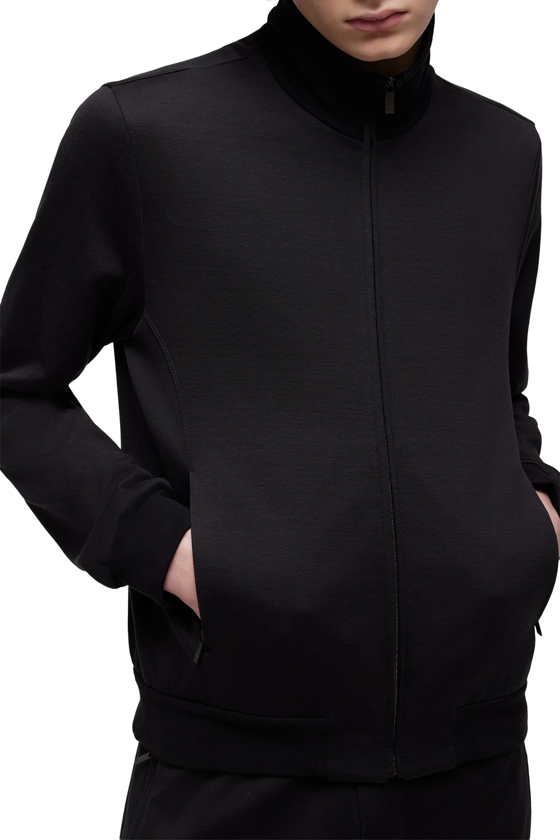 Silk Cotton Jersey Zip Jacket 