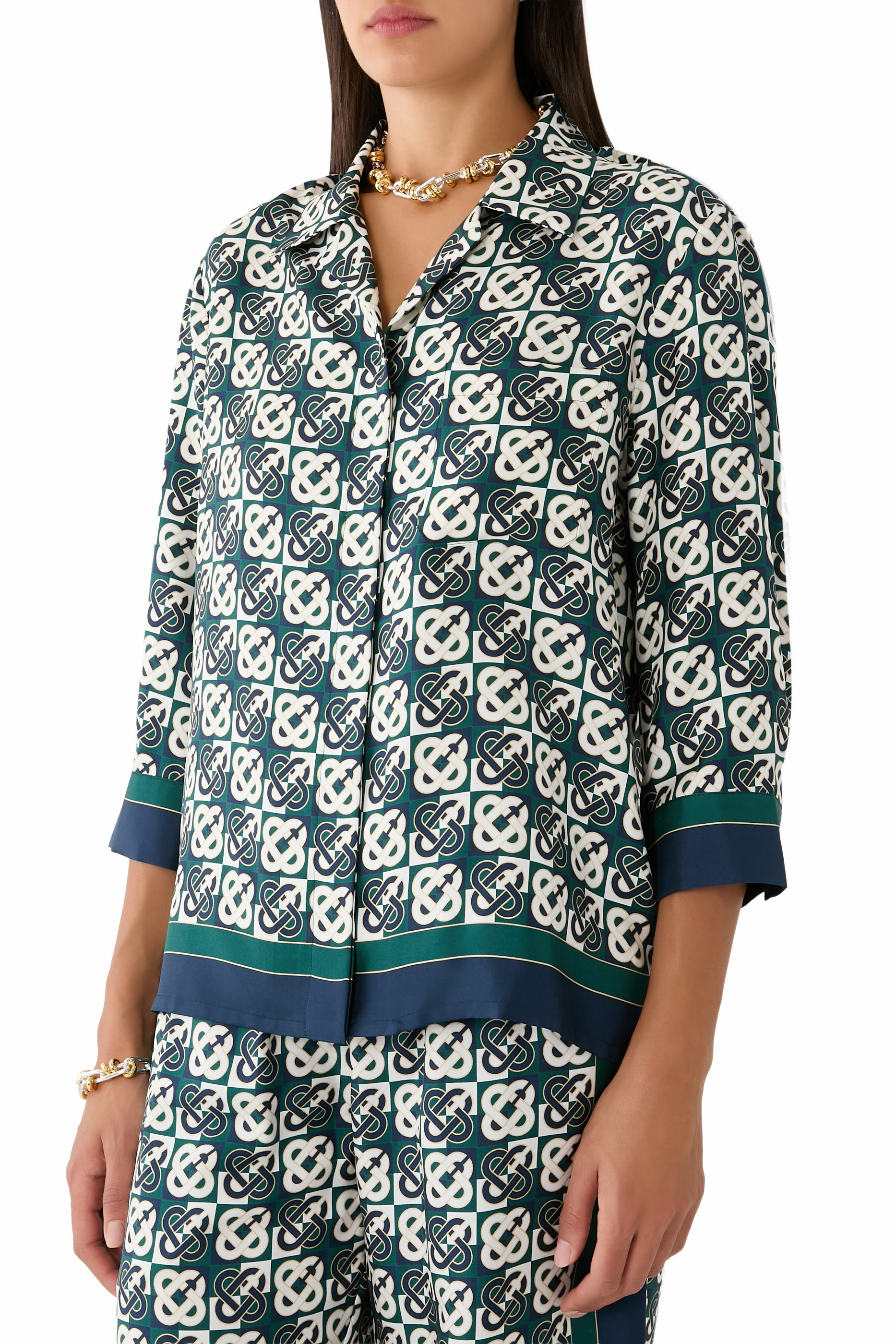 Check Monogram Pyjama Shirt