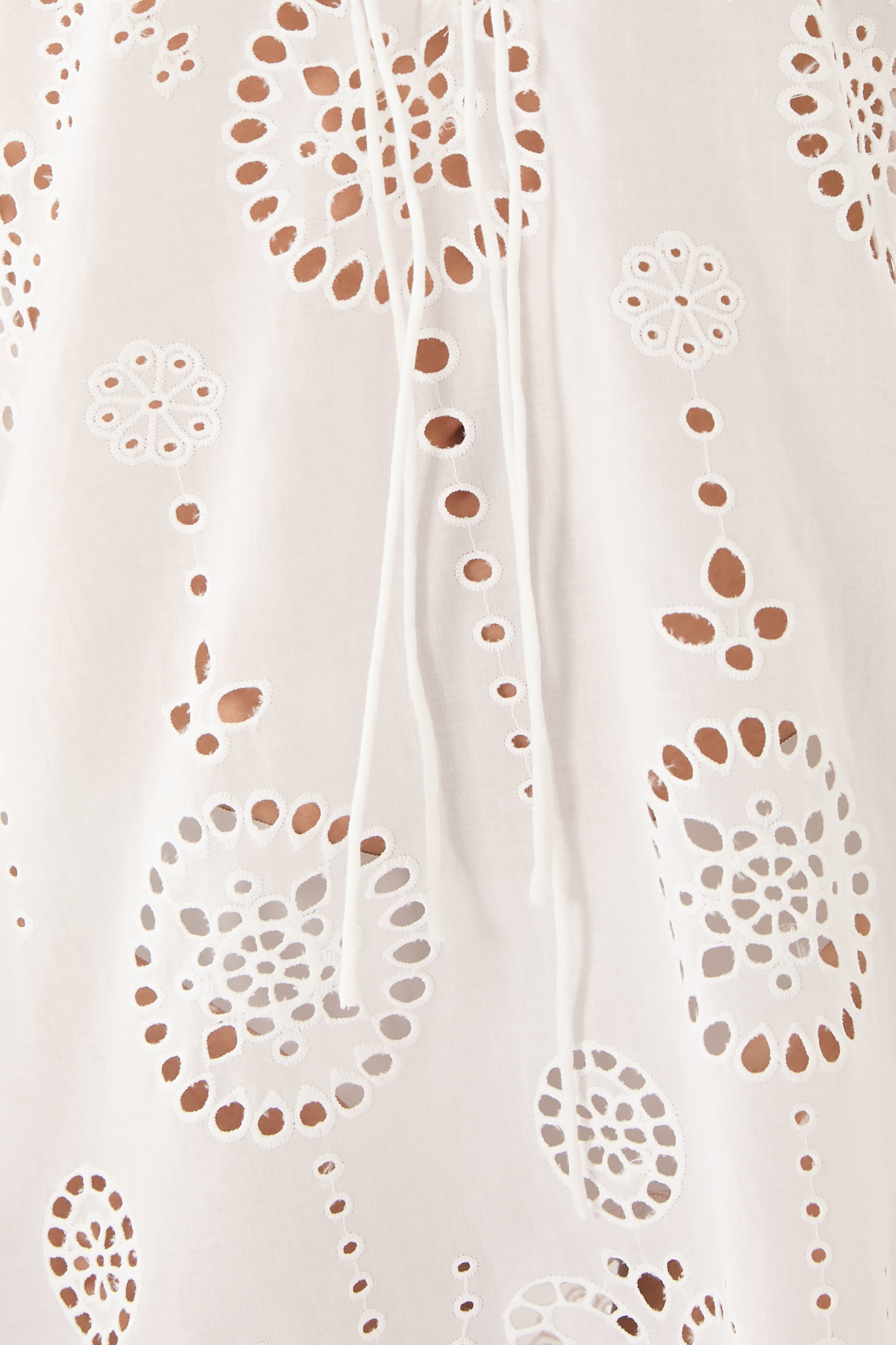 Broderie Tie Mini Dress