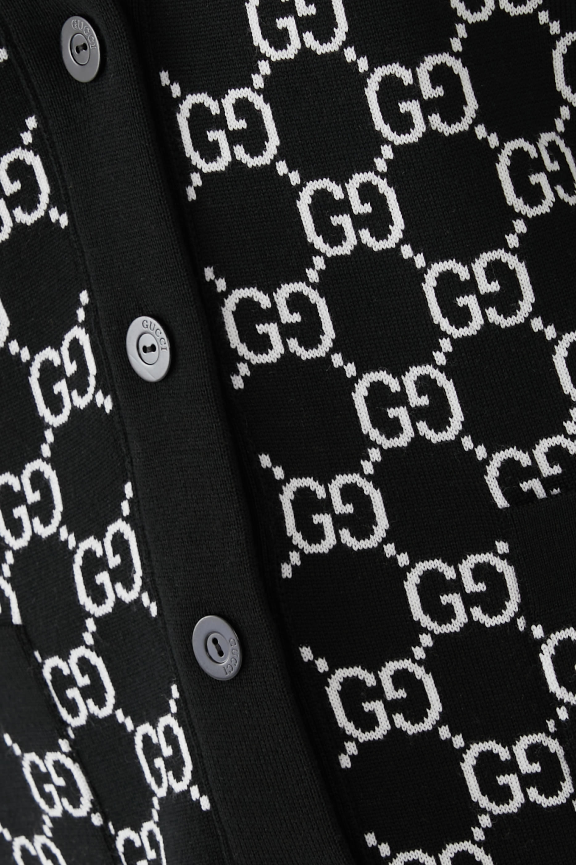 Reversible GG Wool Jacquard Cardigan