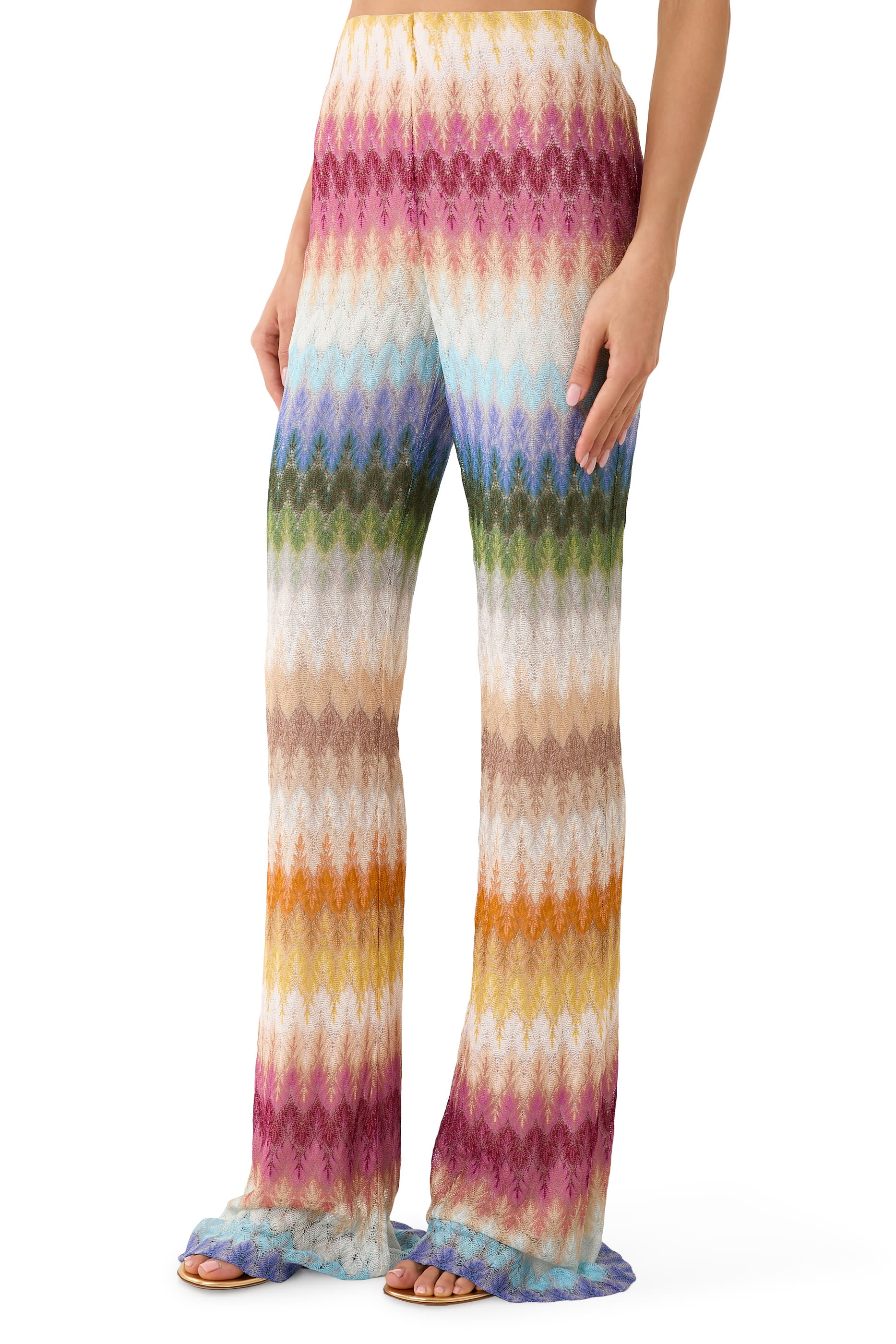 Chevron Rachel Flared Pants