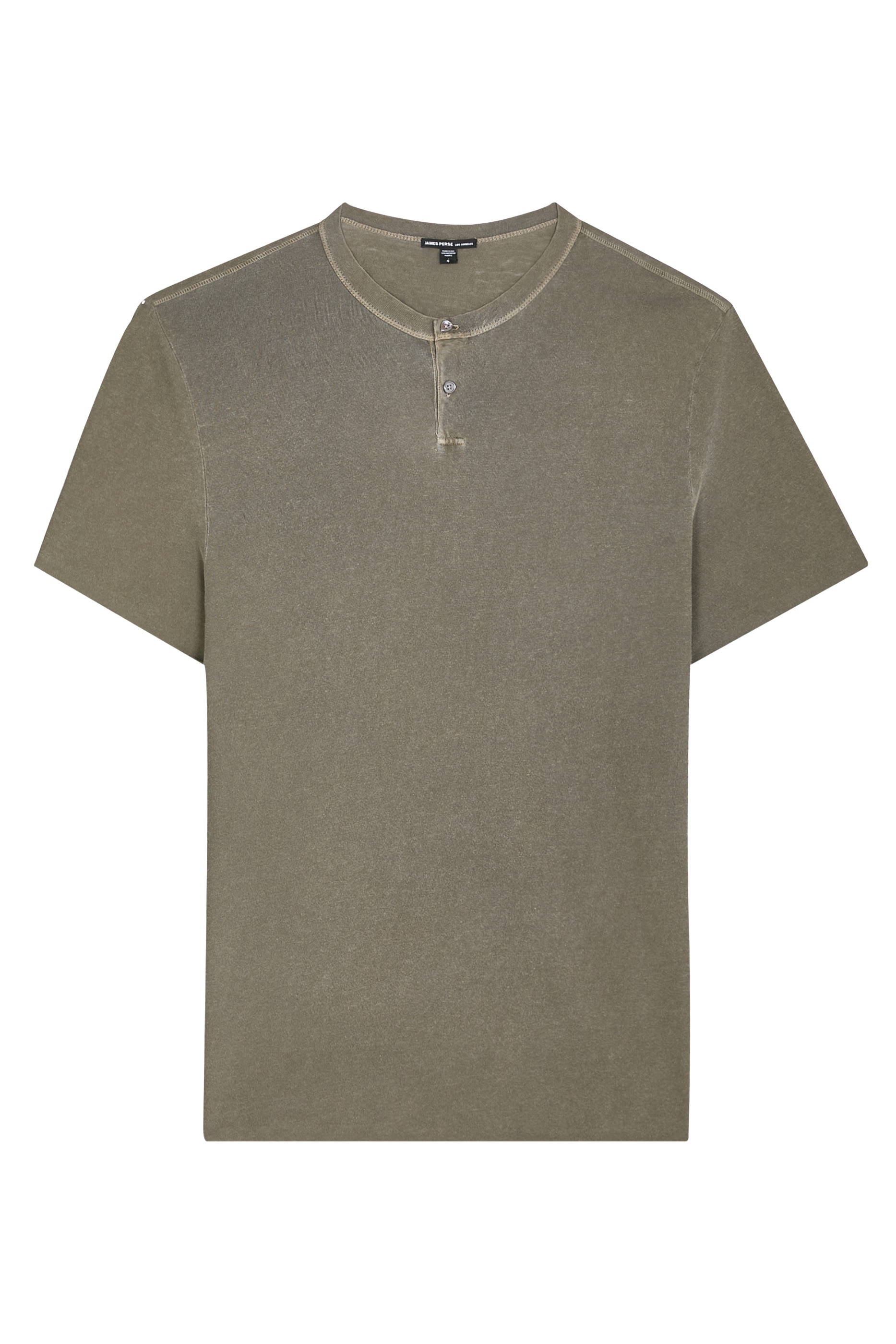 Slub Jersey Short-Sleeved Henley