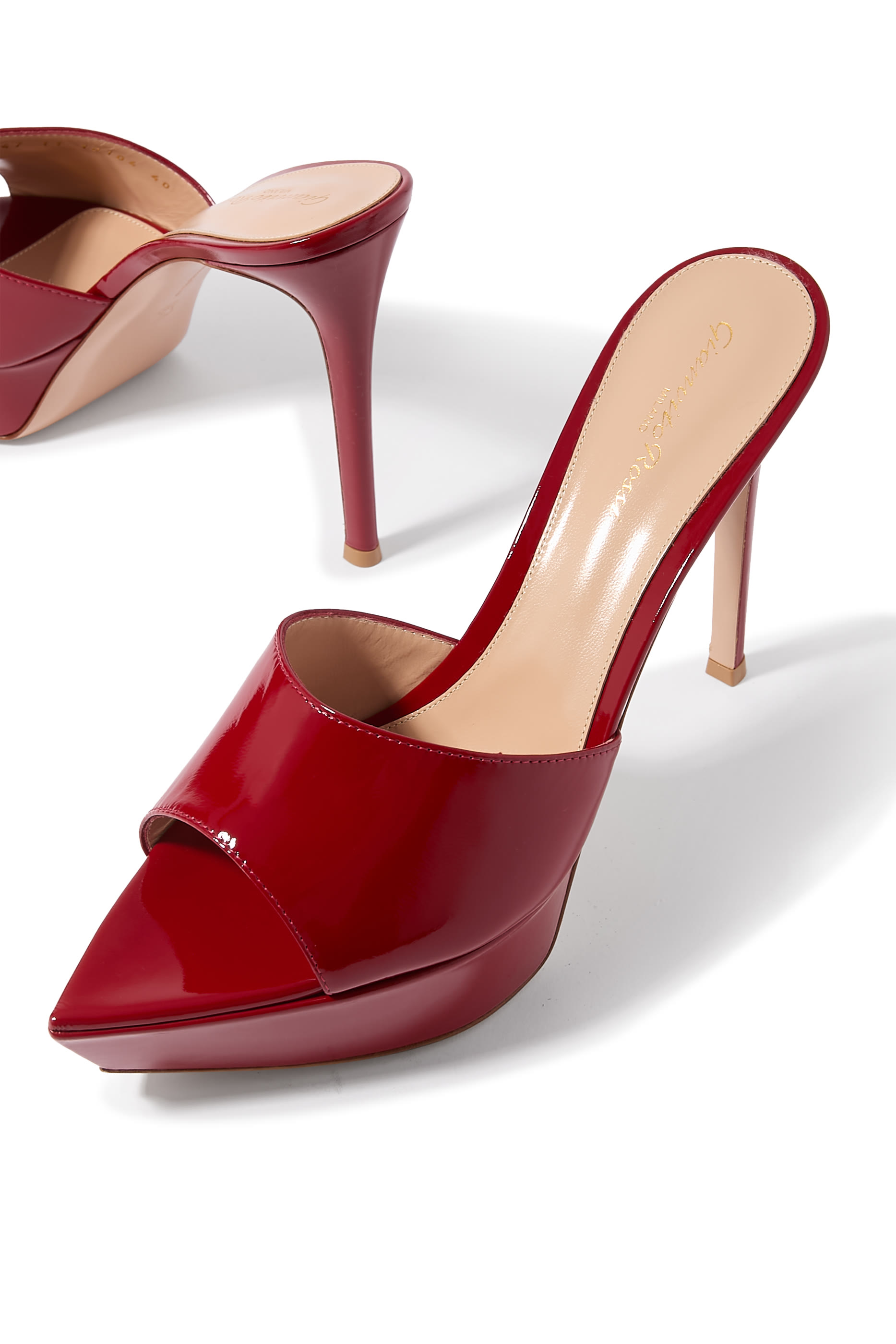 Dasha 85 Platform Mules in Patent Leather