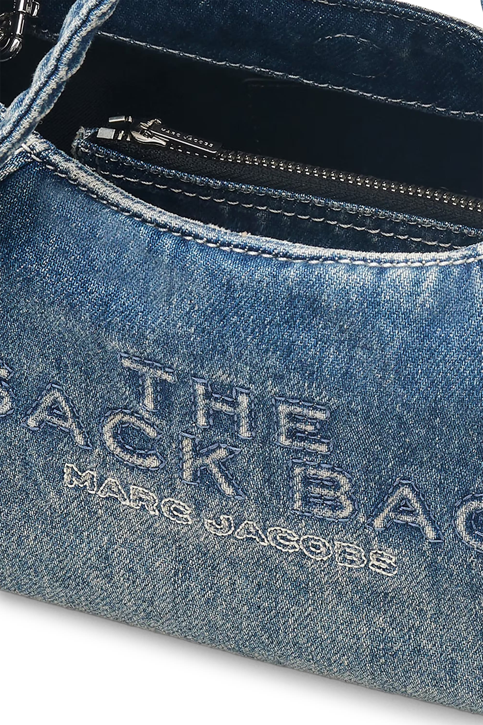  Bow Denim Mini Sack Bag