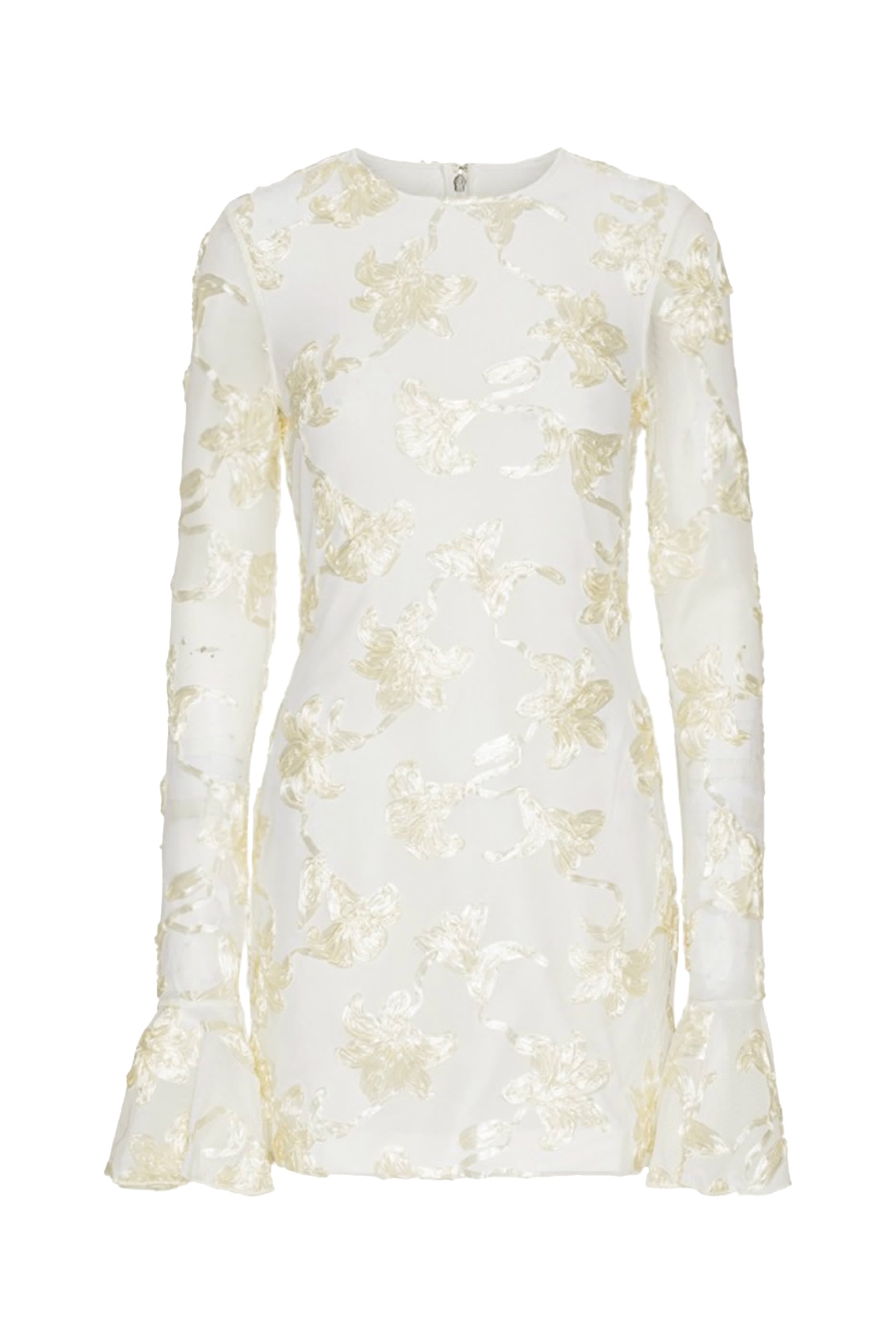 Flower Mesh Mini Dress