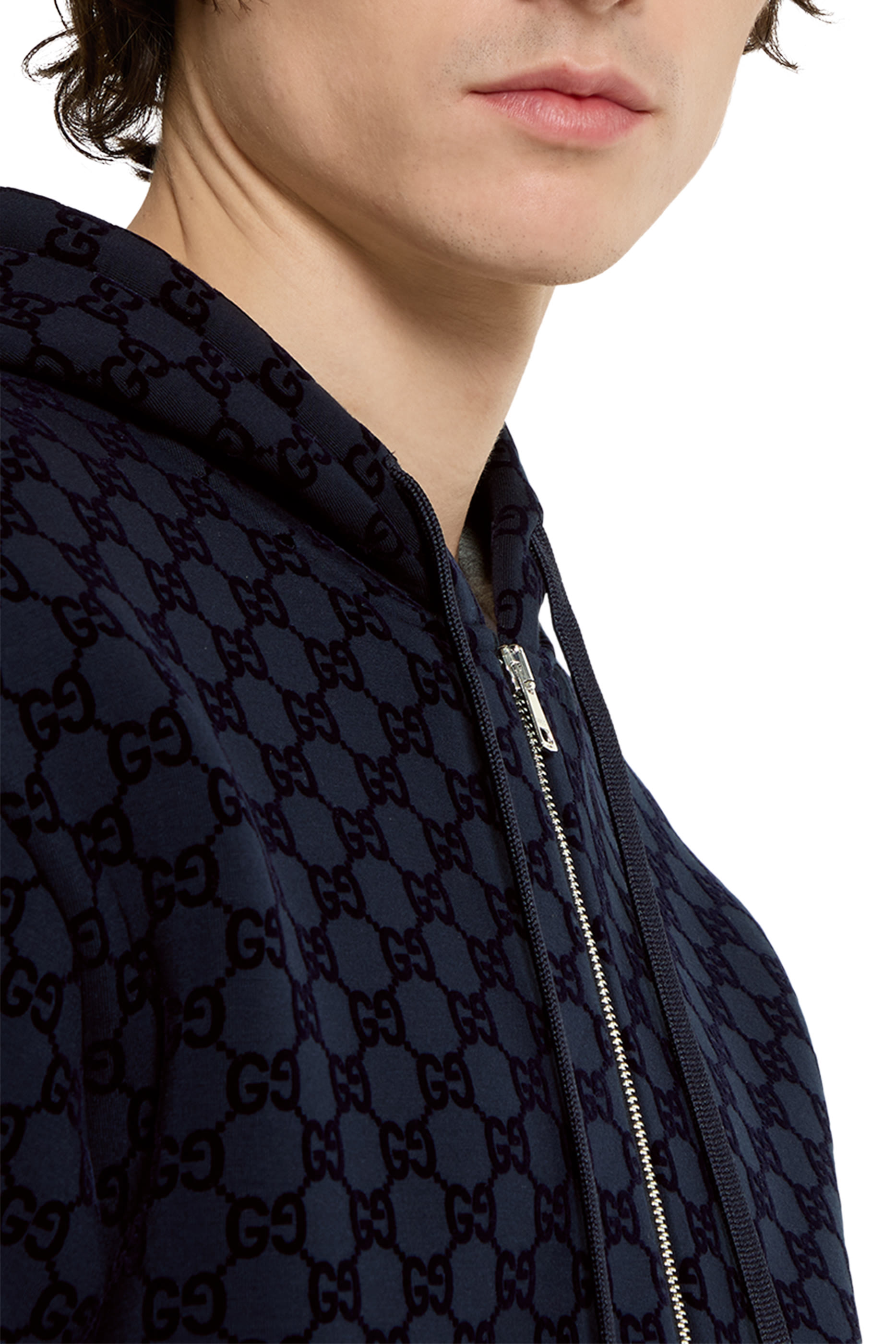 Printed Double Jersey Viscose Zip Jacket