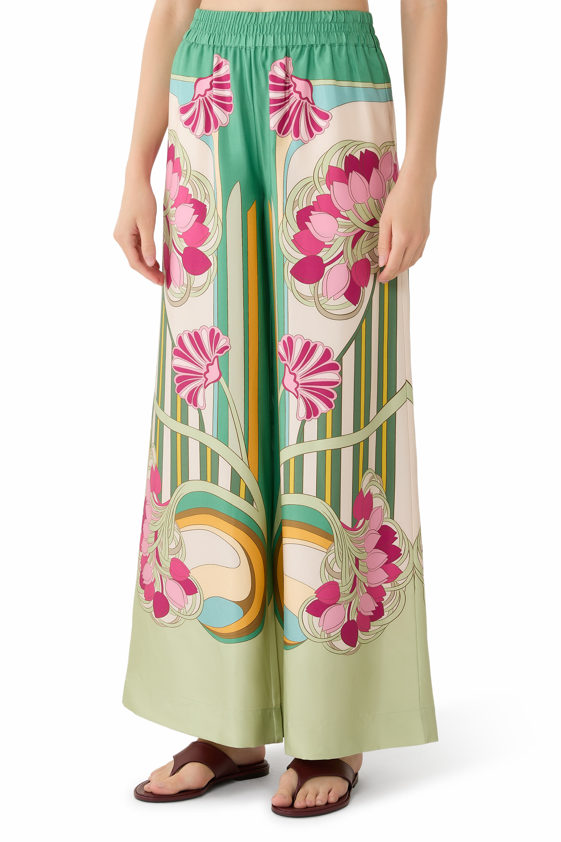 Floral Striped Trousers