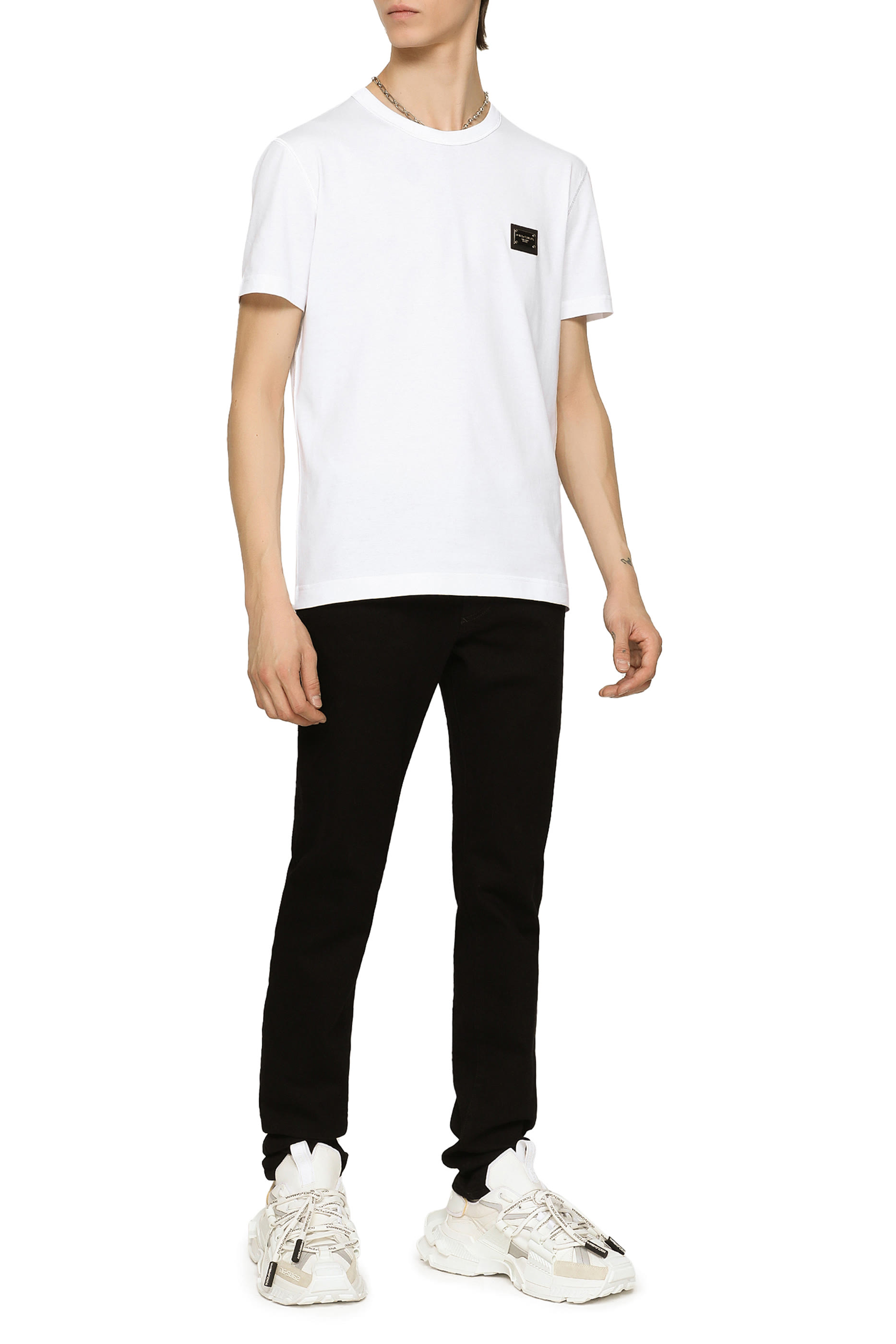 Cotton T-Shirt with Branded Tag